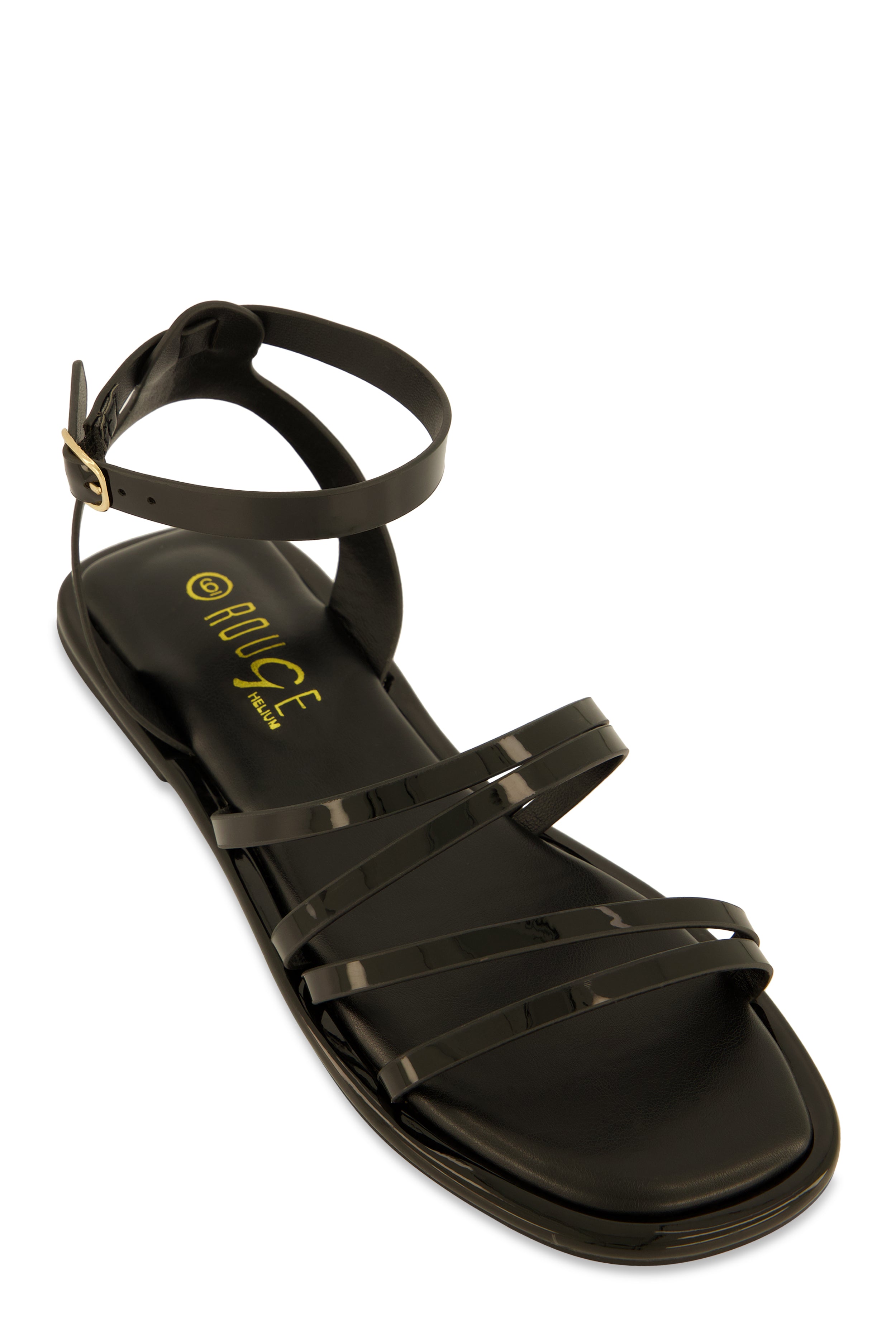 Rainbow Shops Asymmetrical Strappy Flat Sandals