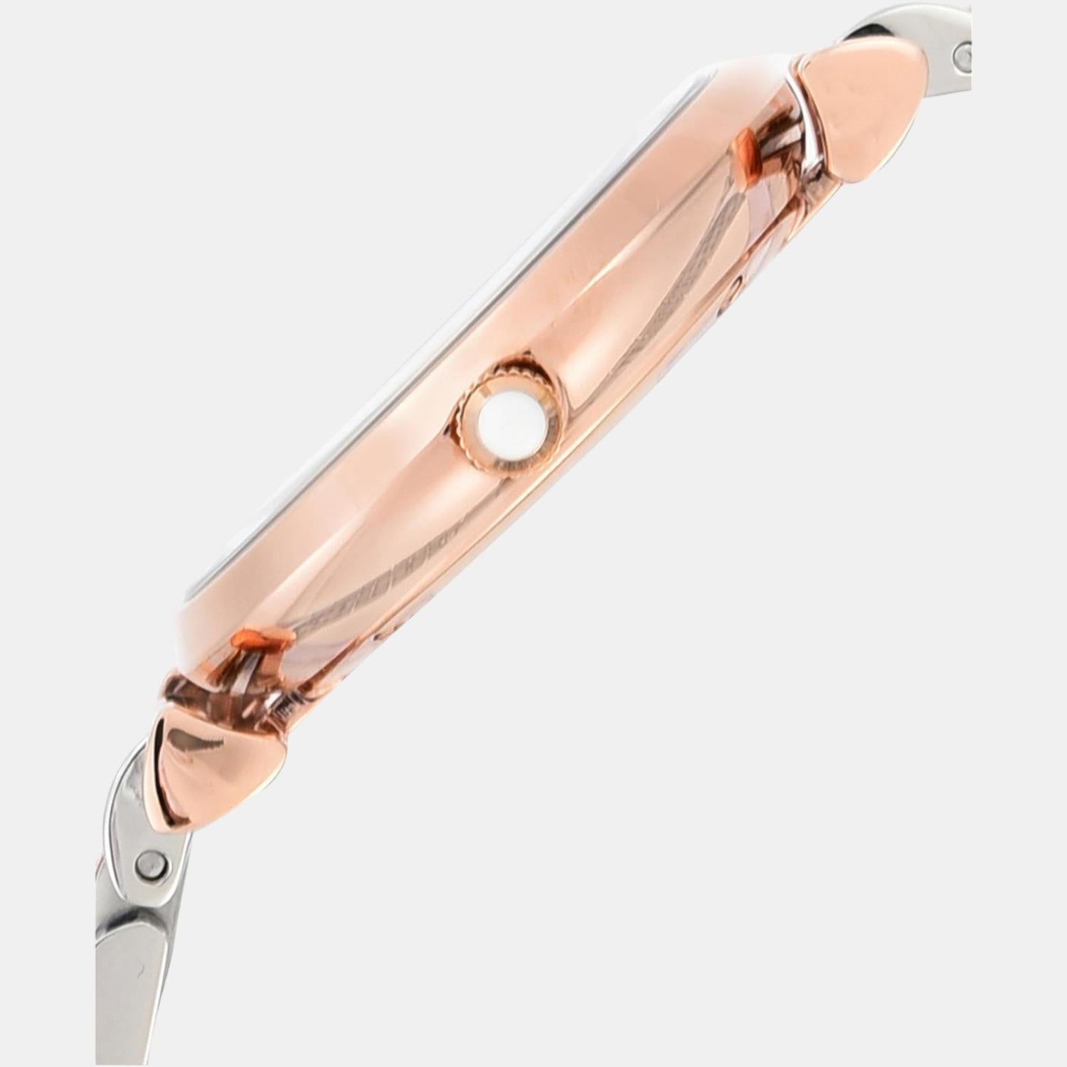 Emporio Armani Gianni T-Bar Women Quartz White Dial Analog Stainless Steel Watch AR1926 - view 5