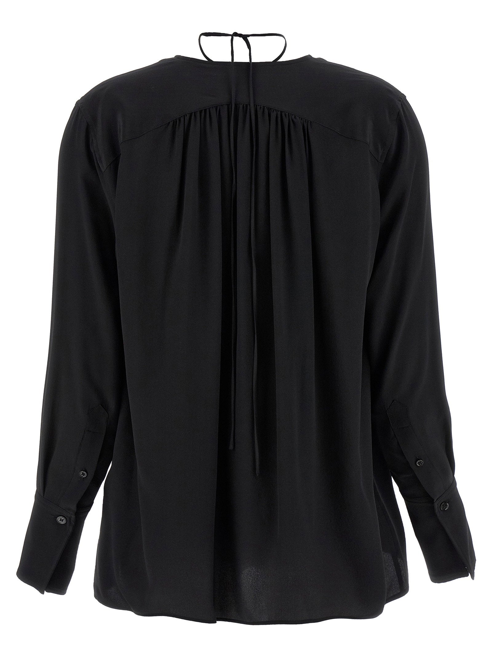 Victoria Beckham Gather Detail Tie Blouse – 100% silk - view 2