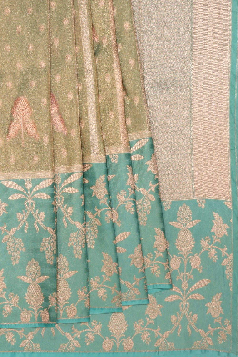 Kalanjali Gorgeous Silk Green Saree – Women's