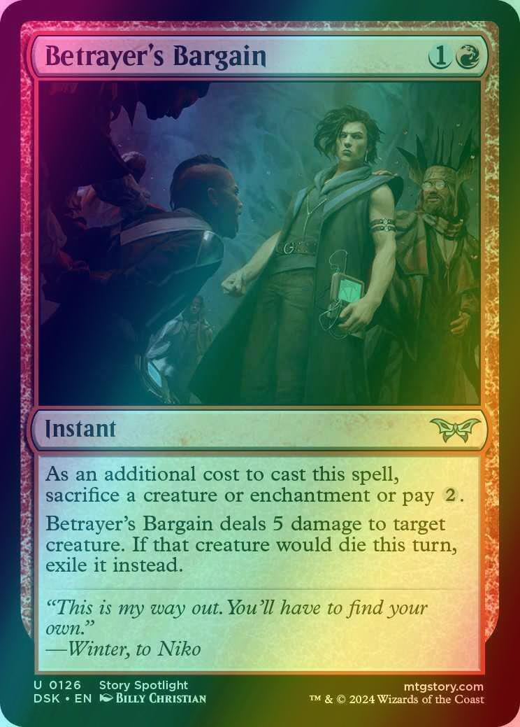 Bargain 126 duskmourn – Magic Betrayer's Bargain [126] [Duskmourn: House of Horror] [Foil]