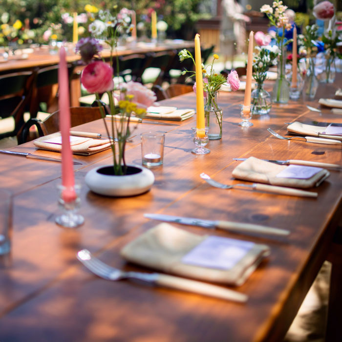 fiftyflowers.com Wildflower Backyard Spring Wedding - view 2