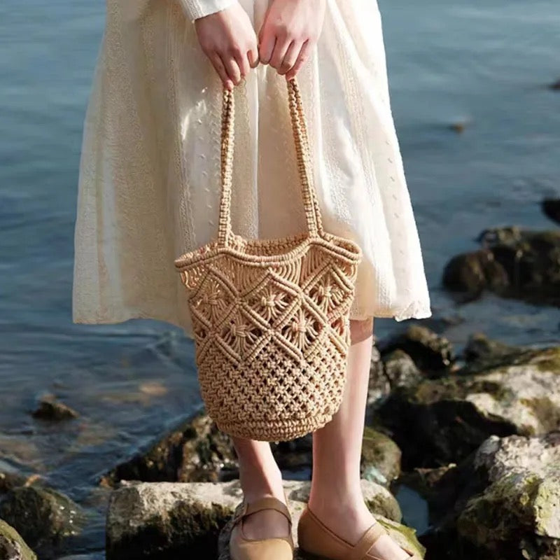 Alamode By Akanksha Jamie Crochet Summer Bag – Brown