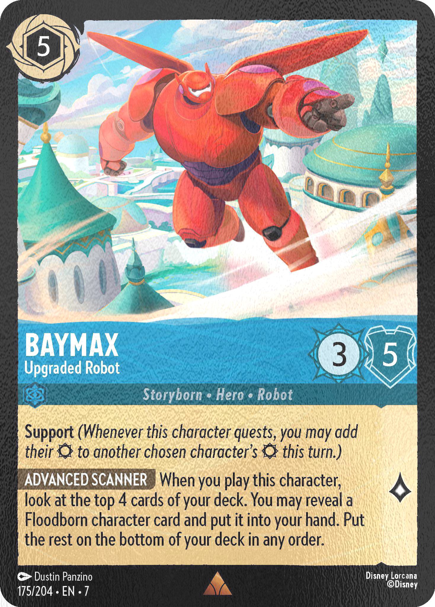 Island cold foil – Lorcana Baymax - Upgraded Robot - 175/204 [Archazia's Island] [Cold Foil]
