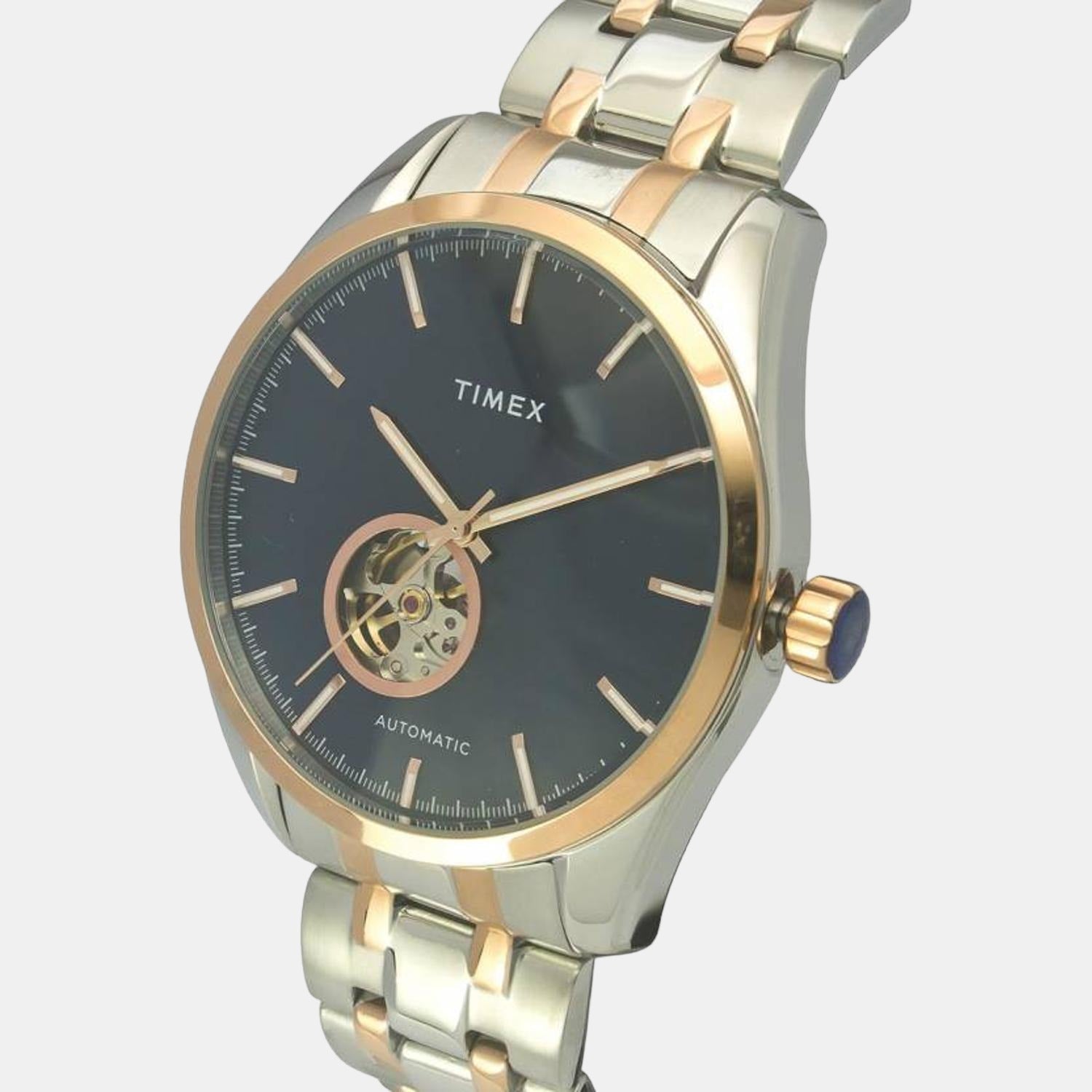Timex E Class Men Automatic Blue Dial Analog Stainless Steel Watch TWEG17506 - view 2