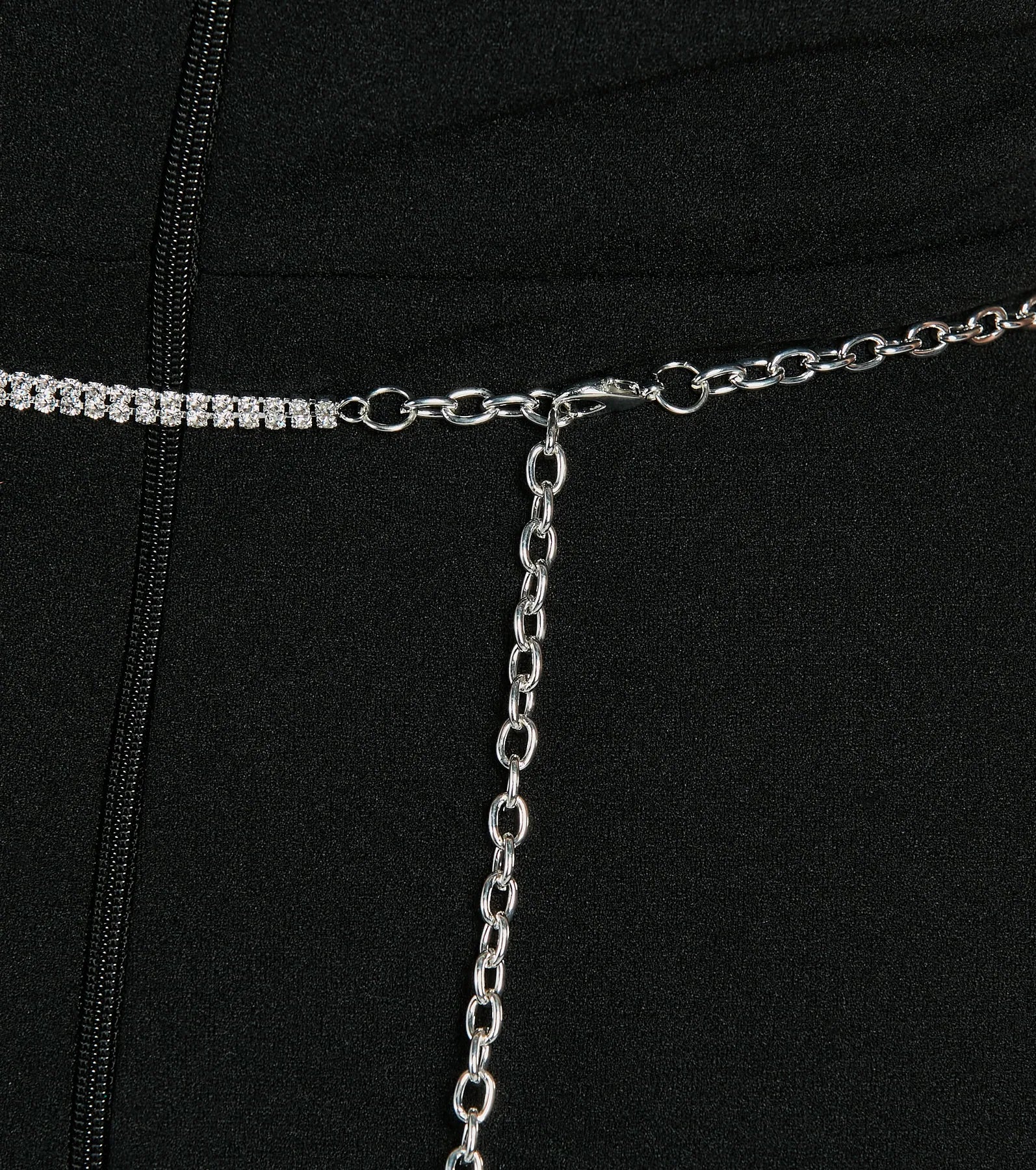 Windsor Chic Glamour Rhinestone Teardrop Chain Belt - view 2