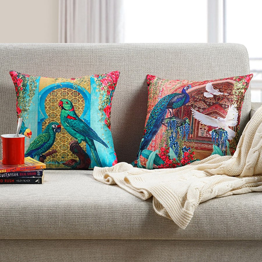 Swayam India Digital Printed Dupion Cushion Covers-5263 - view 2