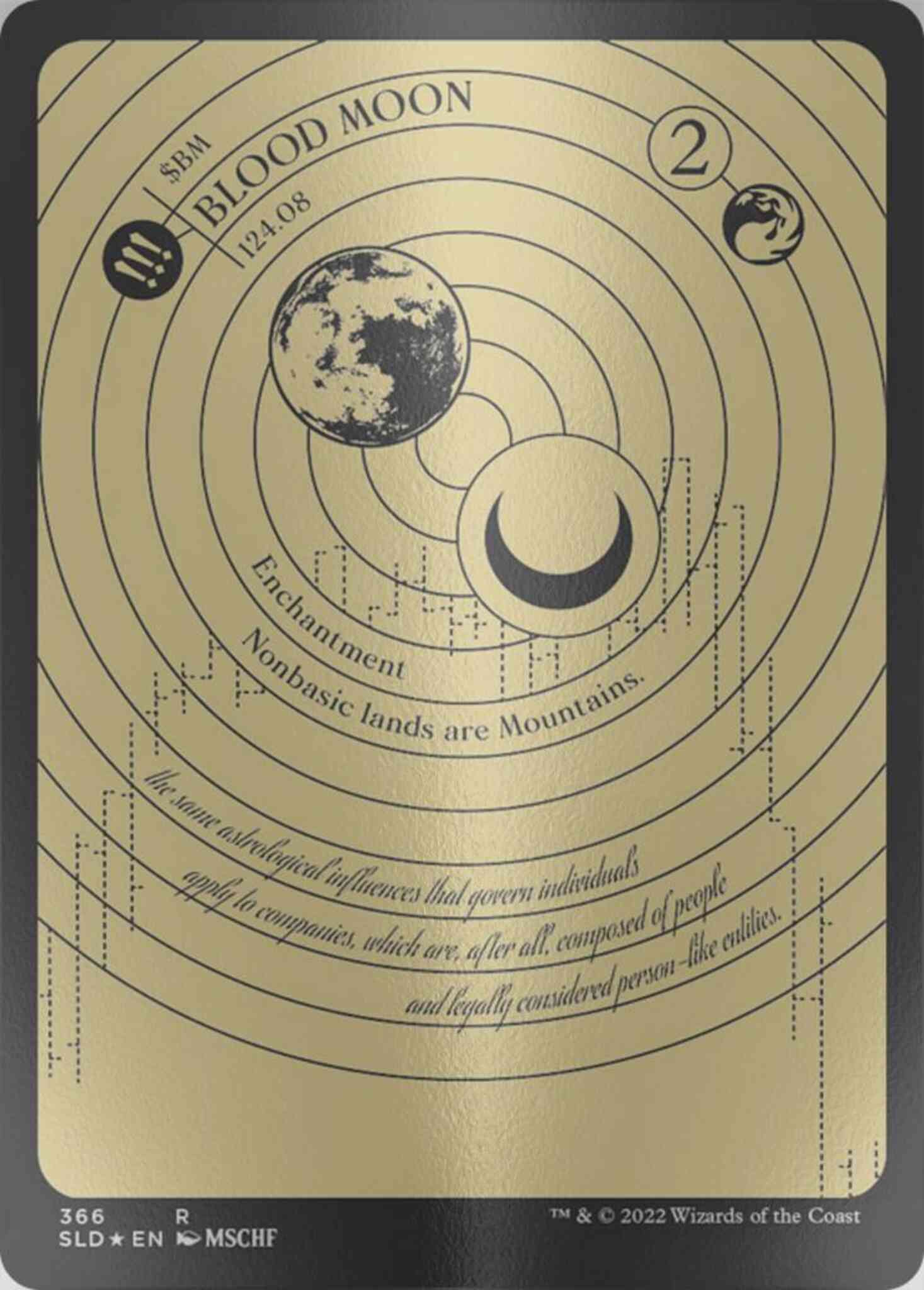 Blood moon 0366 – Magic Blood Moon [0366] [MSCHF] [Full Art] [Secret Lair Drop] [Etched Foil]