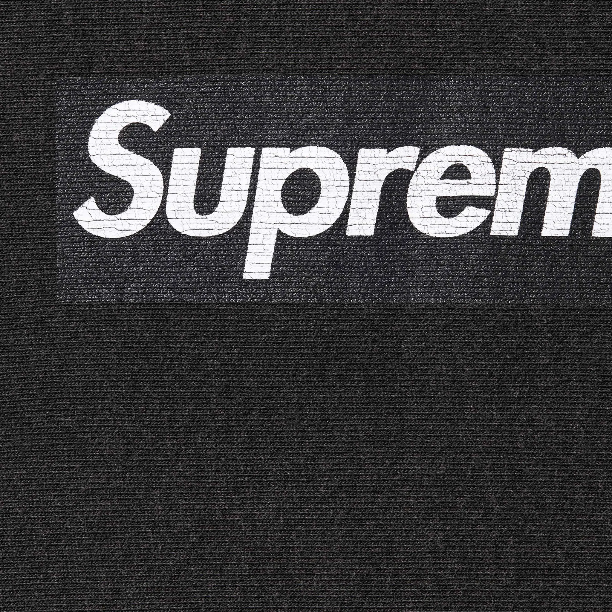 Supreme Washed Box Logo Black Crewneck - view 2