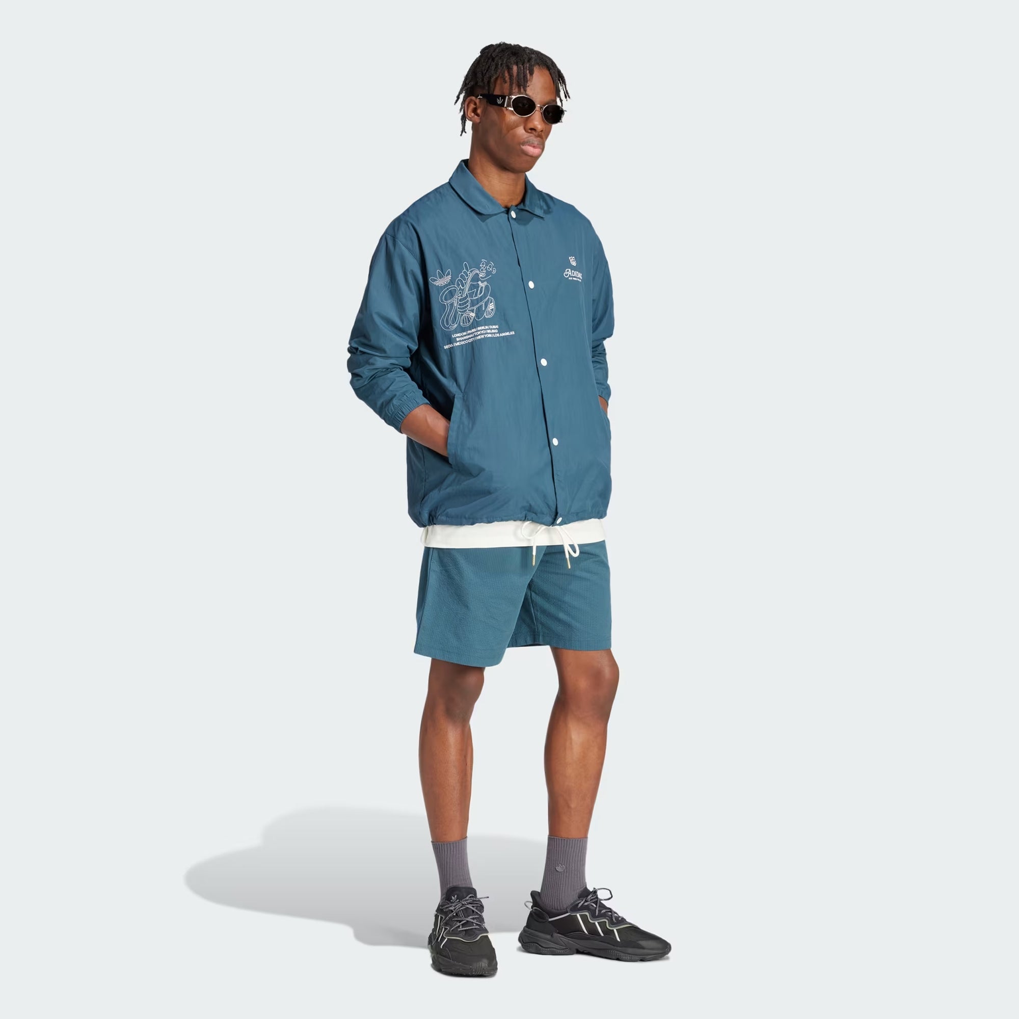 Adidas Originals | LEISURE COACH JACKET { BLUE - view 6
