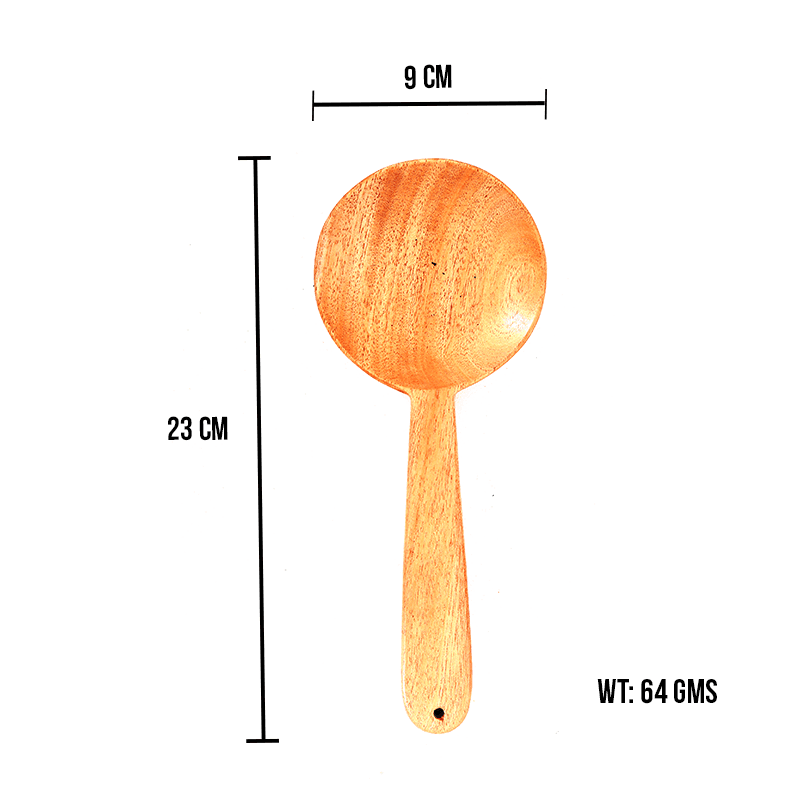 The Indus Valley 100% Natural Neem Wood Cooking & Serving Spoons/Spatula/Ladles, Set of 6, Toxin-free, Anti-microbial - view 2