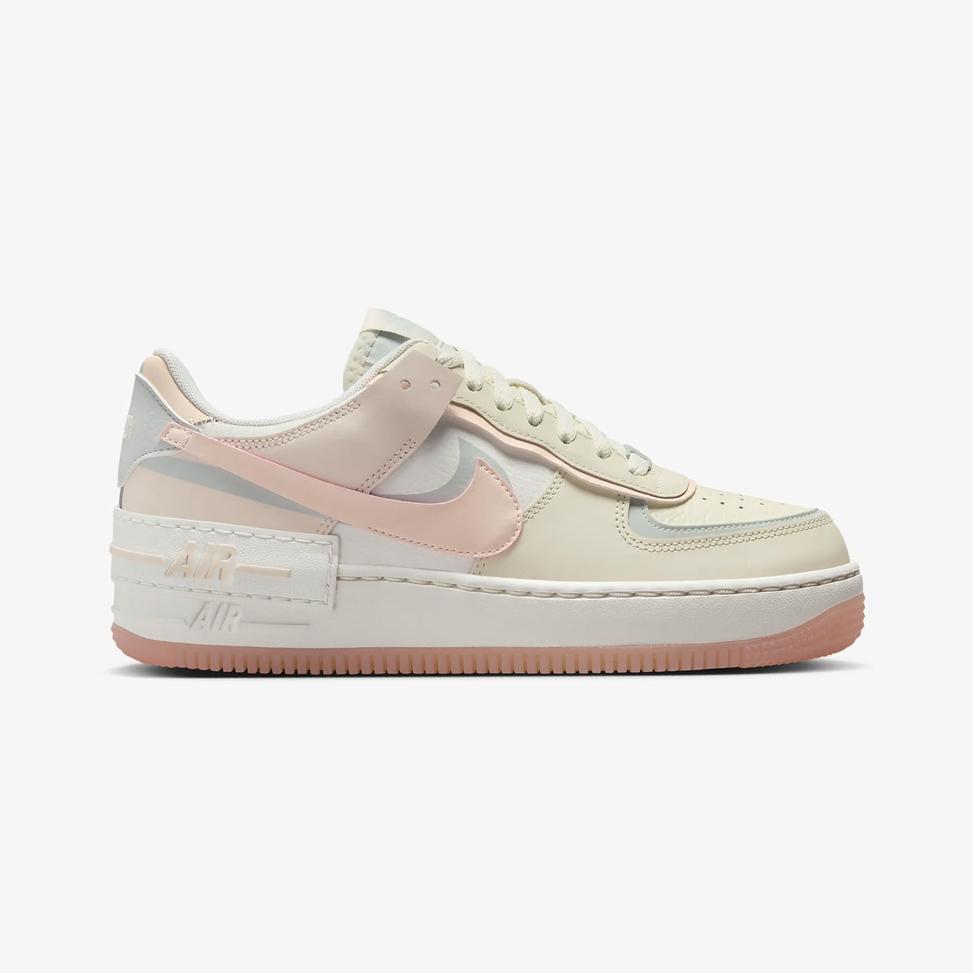 Nike | Air Force 1 Shadow { Coconut Milk/light Silver/sail/crimson Tint