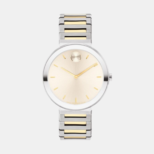 Movado Bold Women Quartz Rose Gold Dial Analog Stainless Steel Watch 3601091