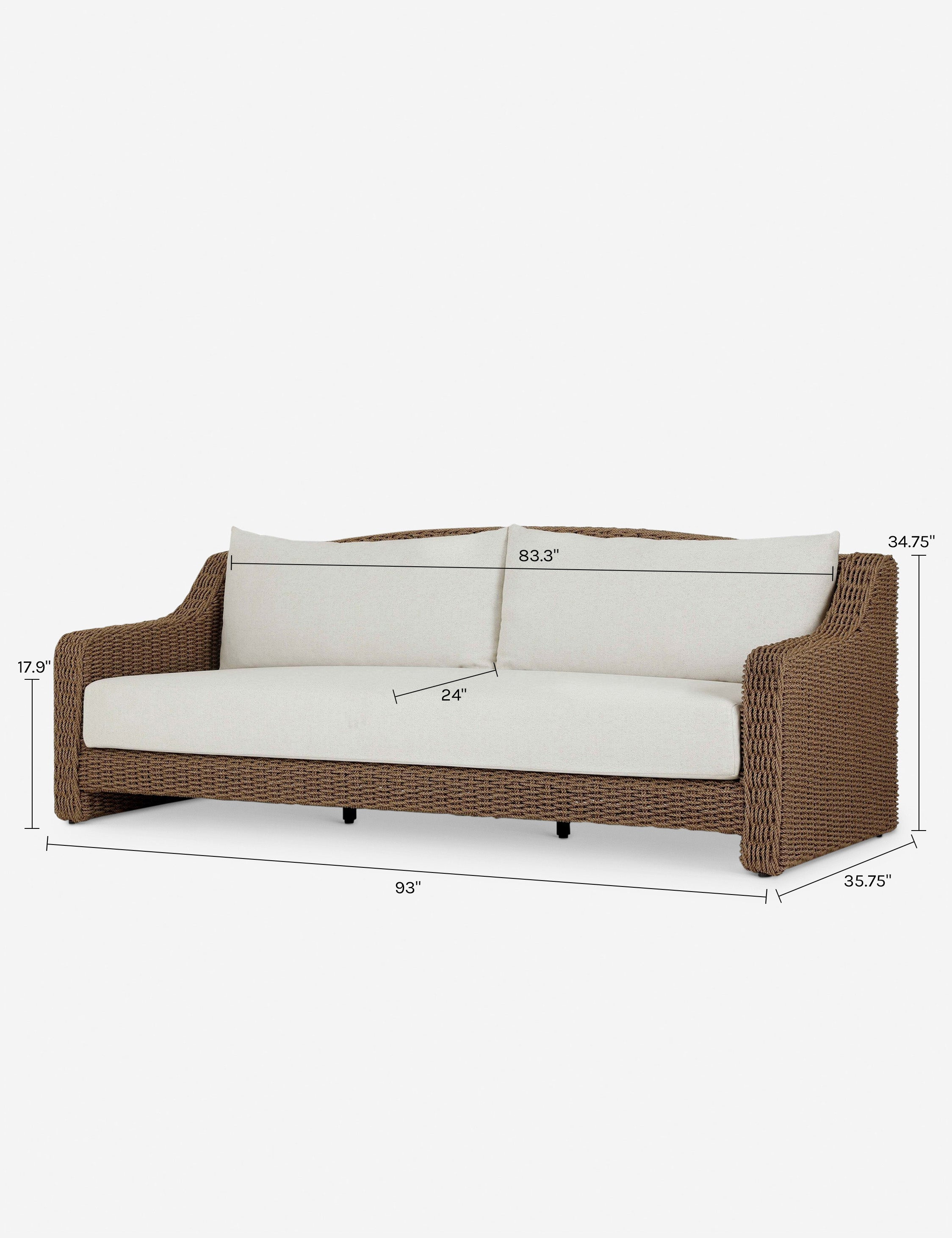 Lulu and Georgia Andrea Outdoor Sofa – Natural - view 11