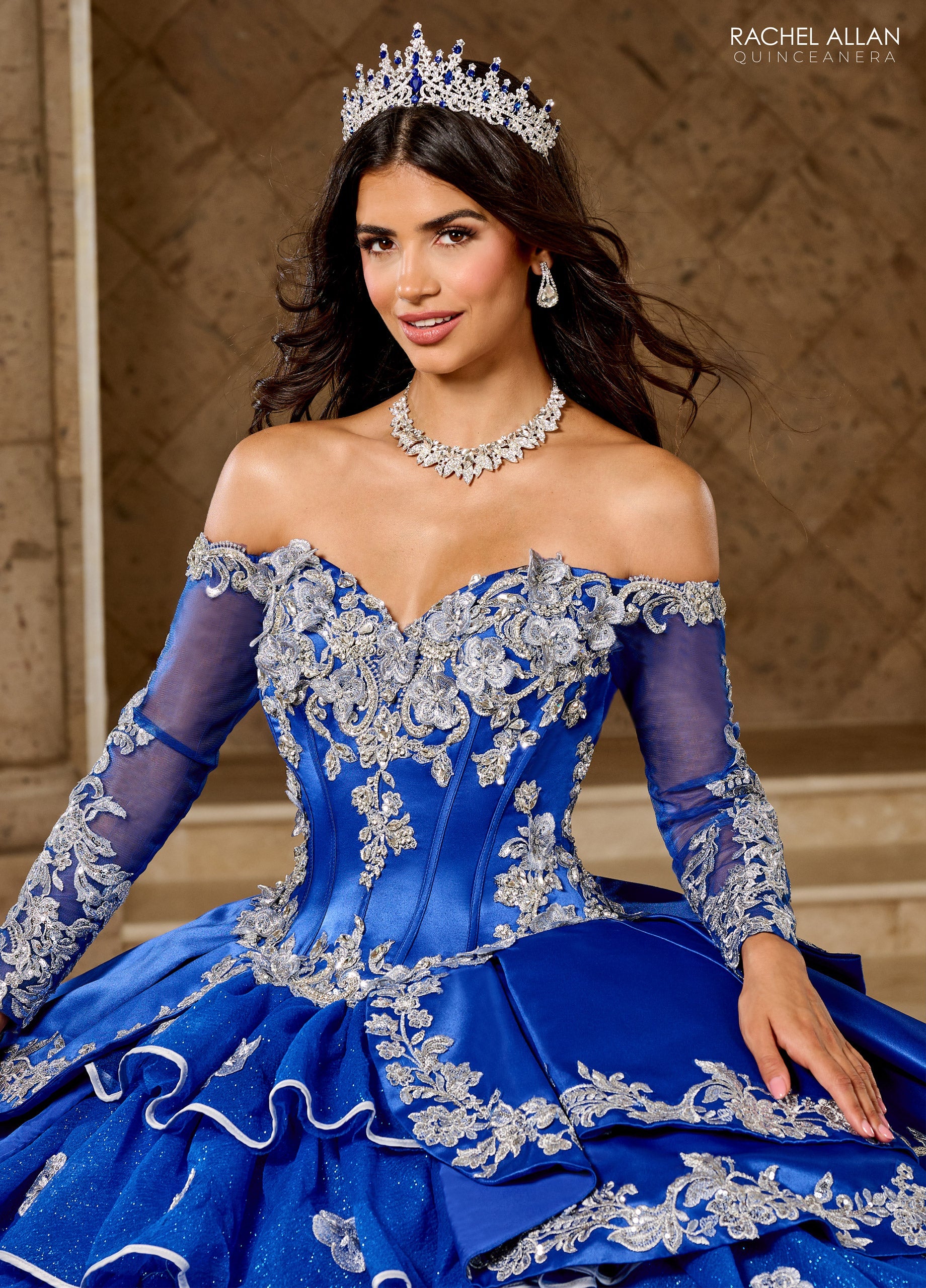 Mary's Bridal Ruffled Charro Quinceanera Dress by Rachel Allan RQ5012 - view 7