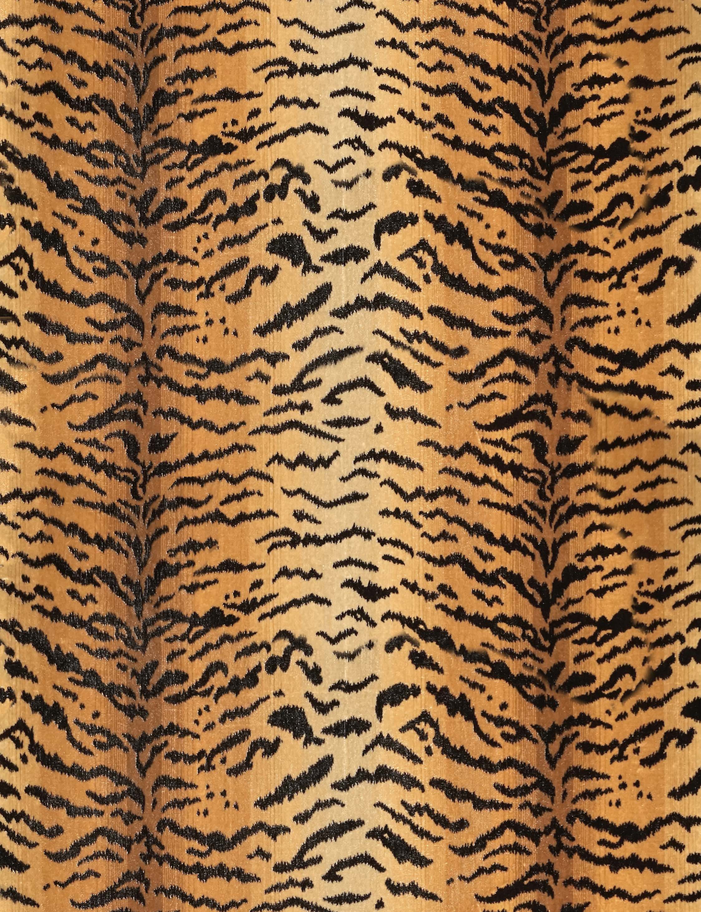 Lulu and Georgia Tigre Velvet Fabric by Scalamandre