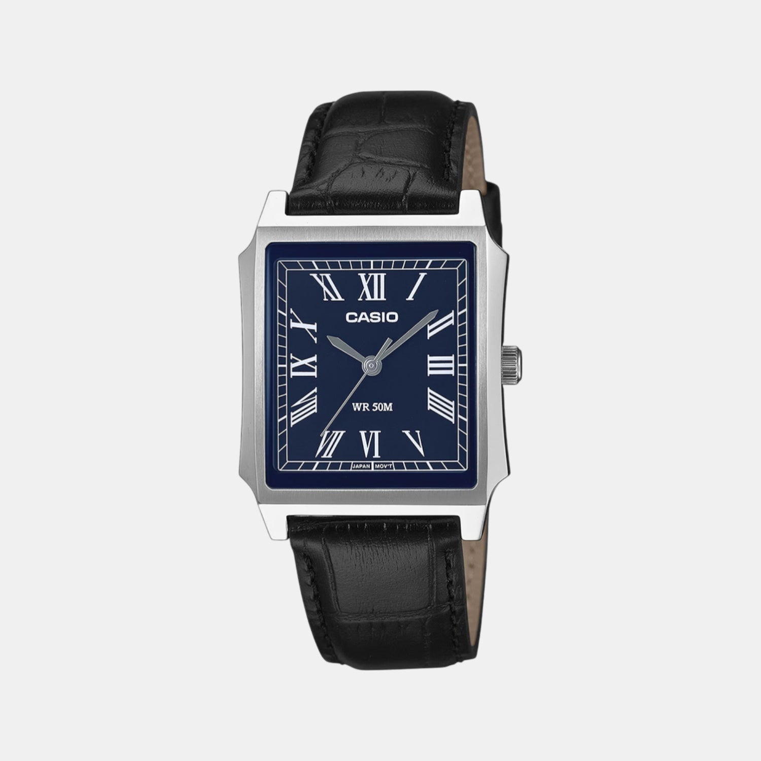 Casio Enticer Men Quartz Blue Dial Analog Stainless Steel Watch A2474