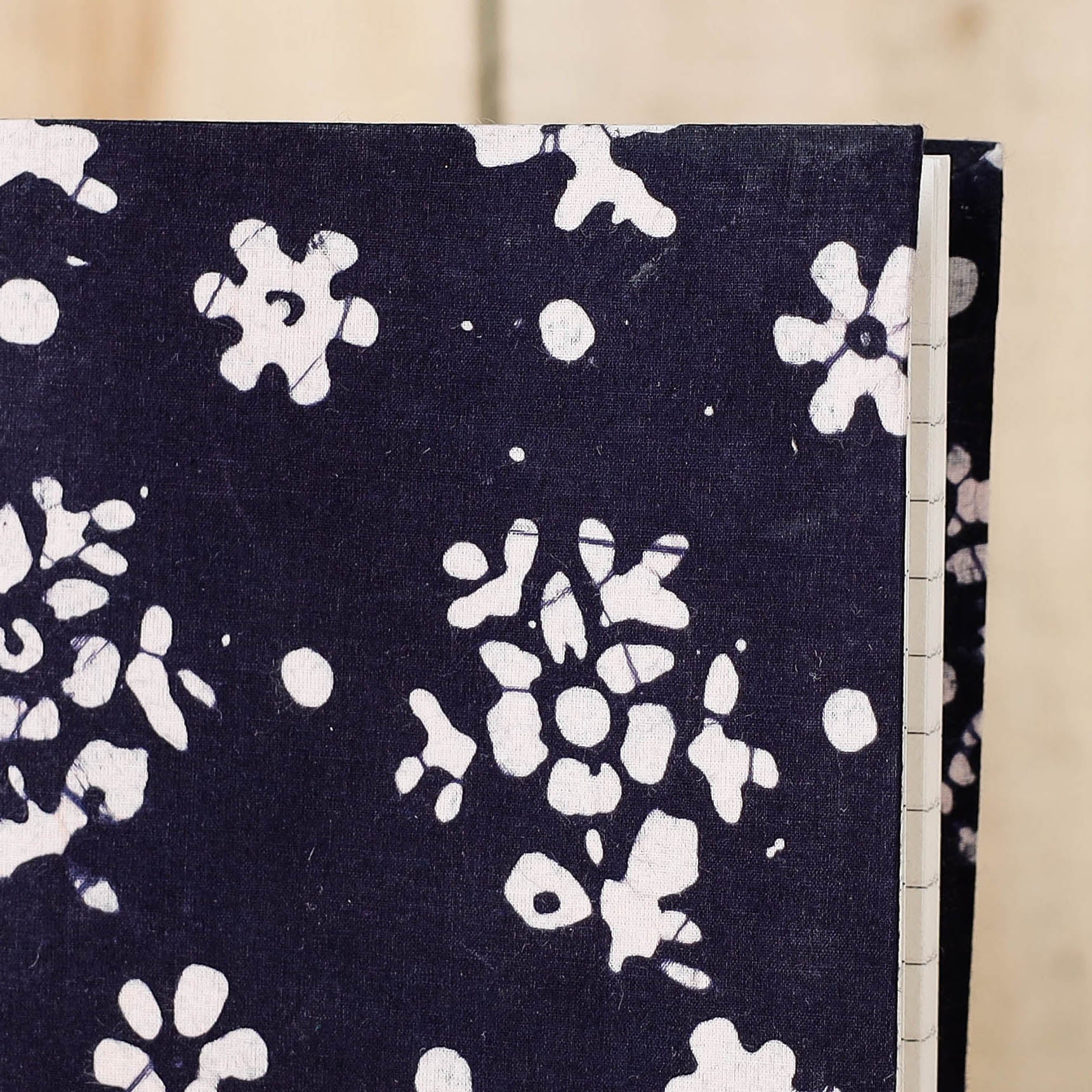 BINDAAS UNLIMITED Blue - Batik Fabric Cover Handmade Paper Notebook (7 x 5 in) - view 2