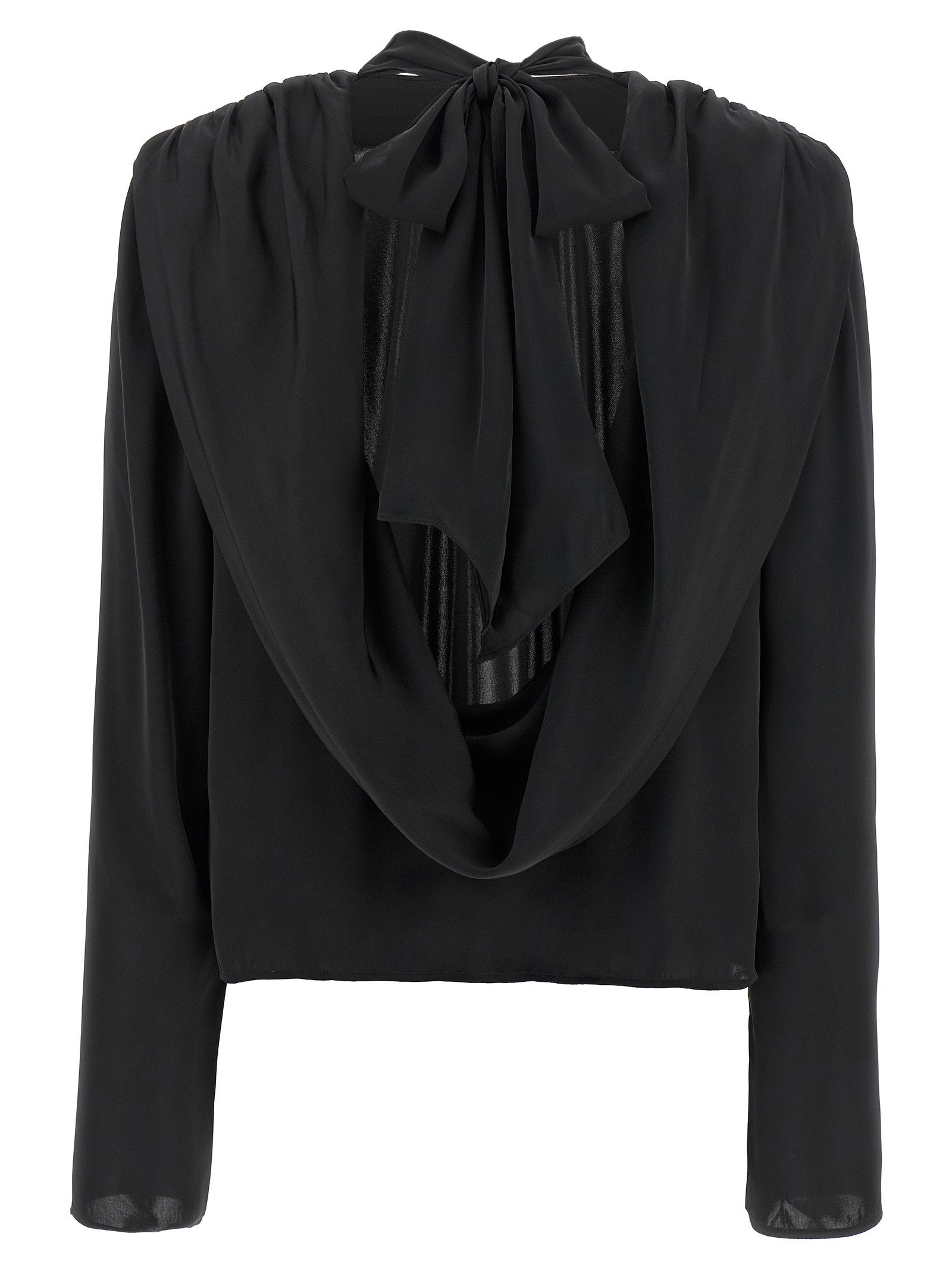 Rotate Birger Christensen Satin Drapy Back Top - view 2