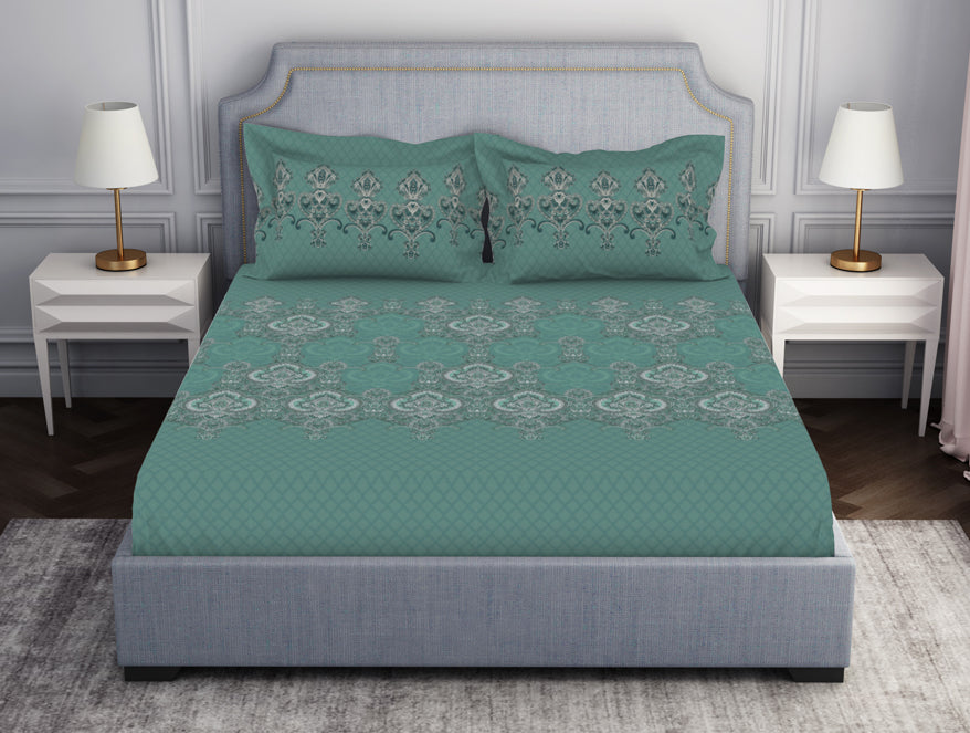 Spaces India Ornamenta Ornate 100% Cotton Fitted King - Essentials by Spaces