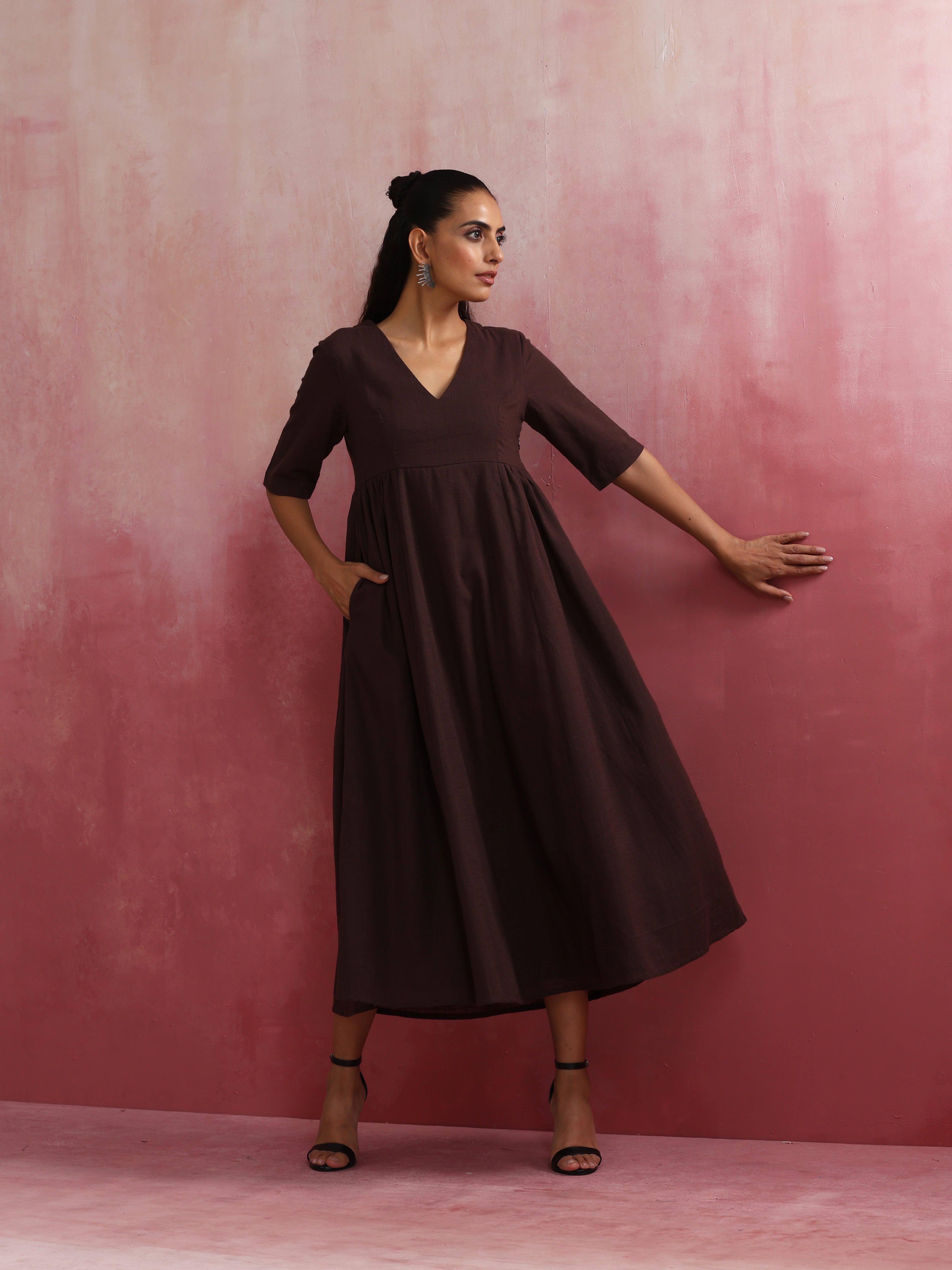 trueBrowns Cola Cotton Dobby Dress - view 2