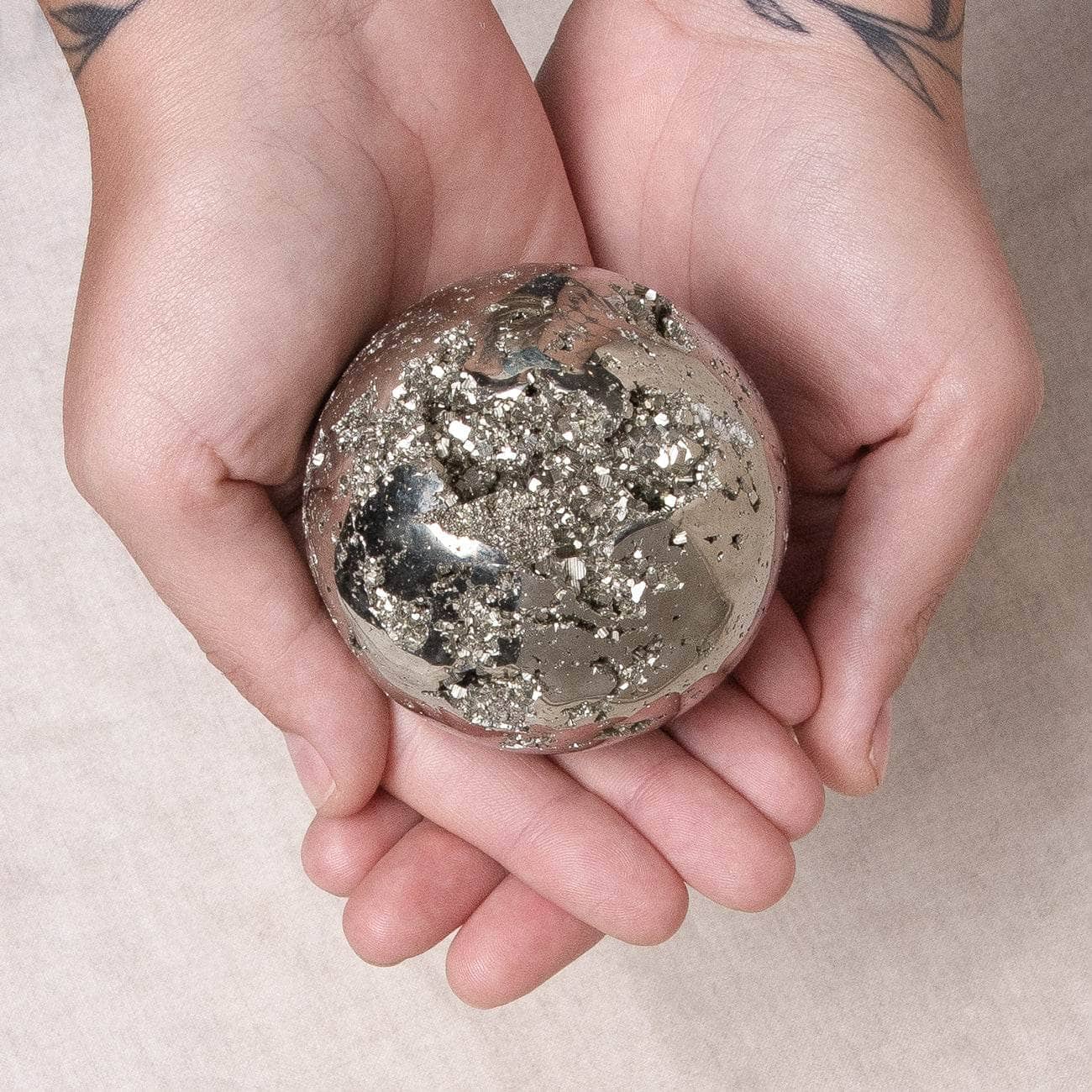 Tiny Rituals Natural Pyrite Sphere - AAA Premium Quality - view 6