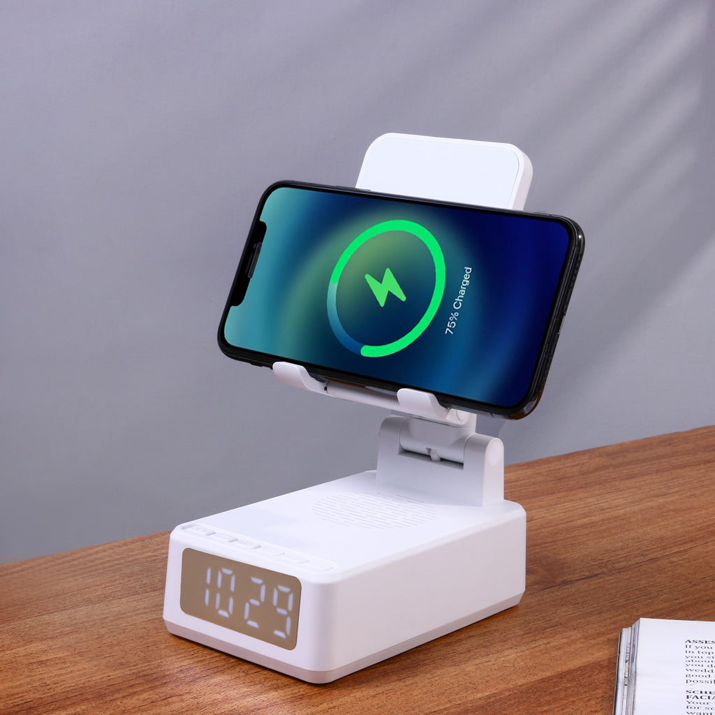 Cpensus 4 in 1 Speaker & Wireless Charger with Clock & Phone Holder - view 3