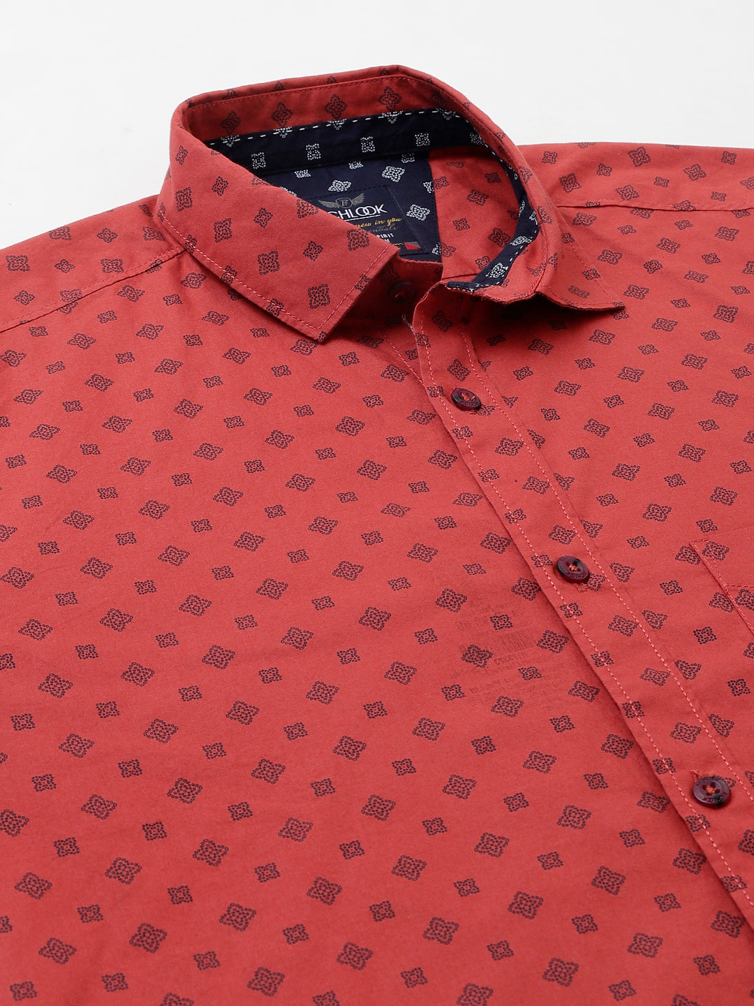 BlackTree Men Rust Standard Fit Printed Casual Shirt - view 2