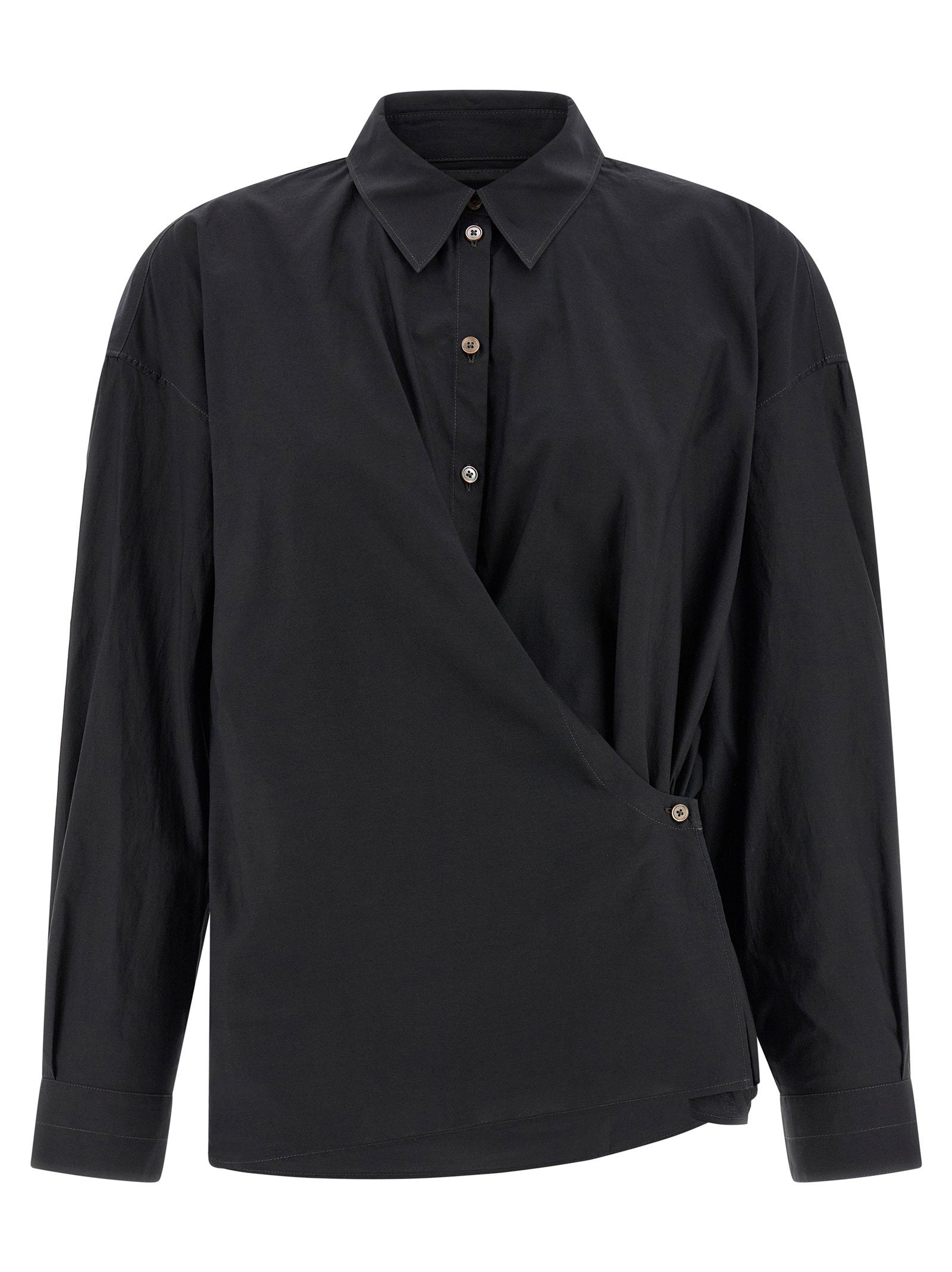Lemaire Straight Collar Twisted Shirt – 80% cotton, 20% silk