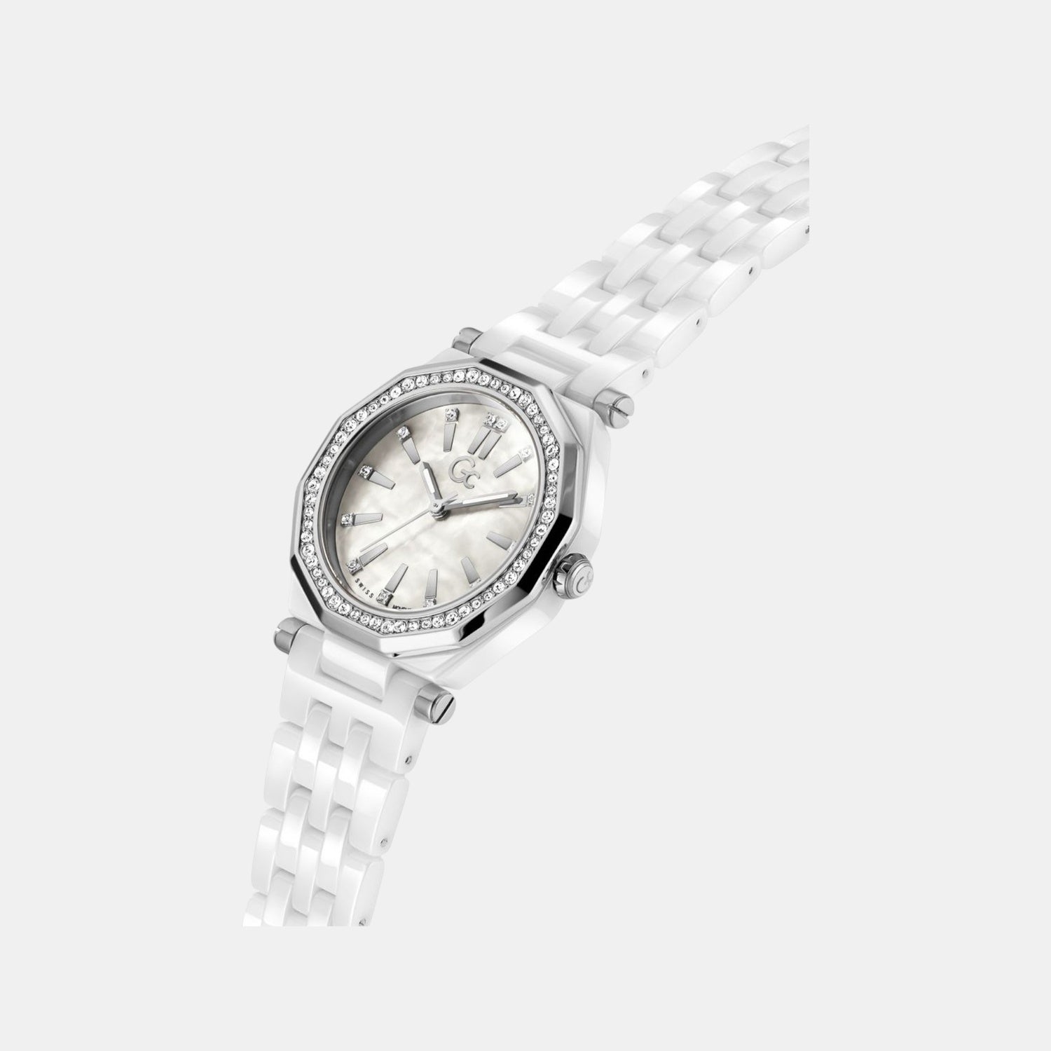 Gc Gleam Women Quartz White Dial Multi-Function Ceramic Watch Z59003L1 - view 3