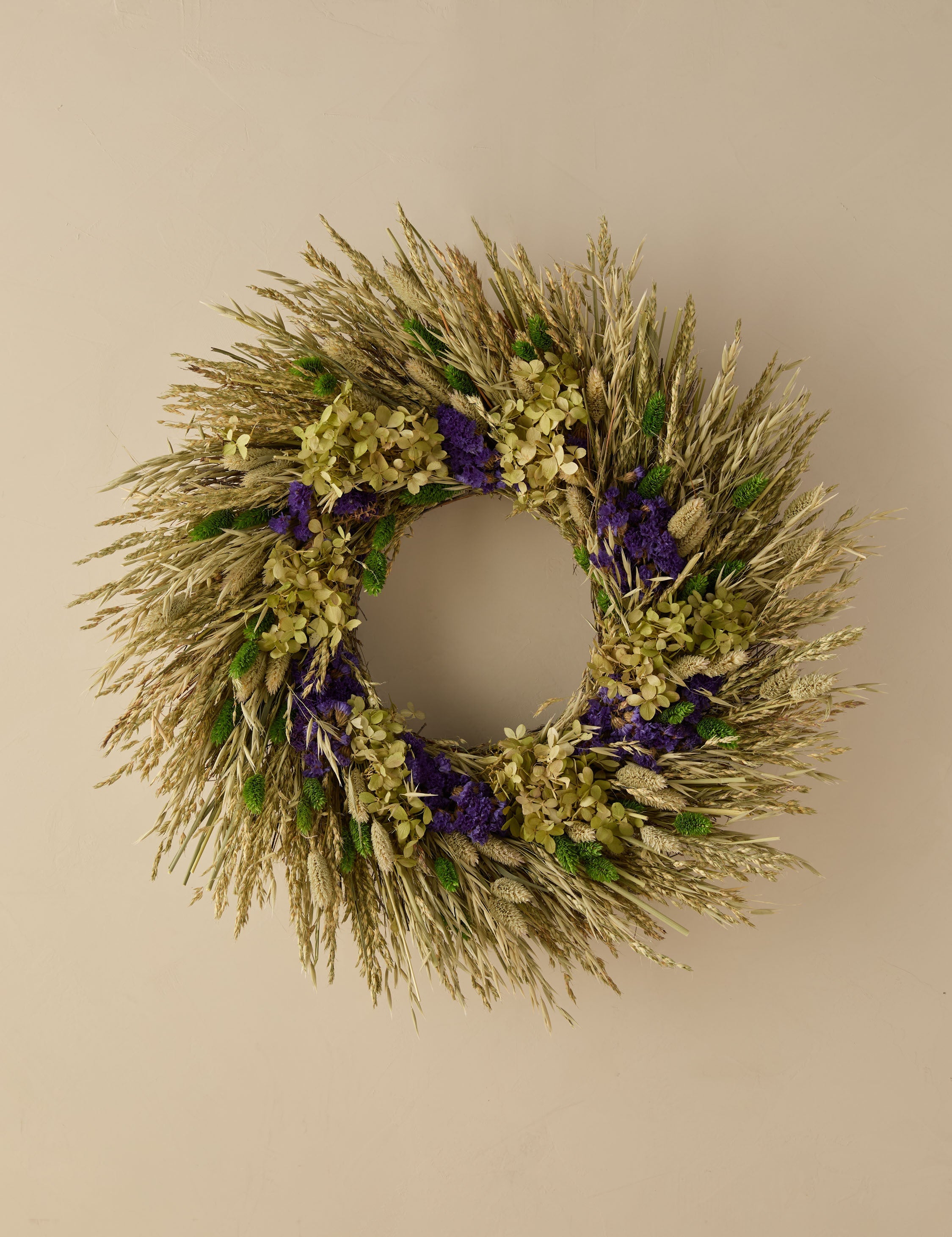 Lulu and Georgia Dried Purple And Ivy Wreath