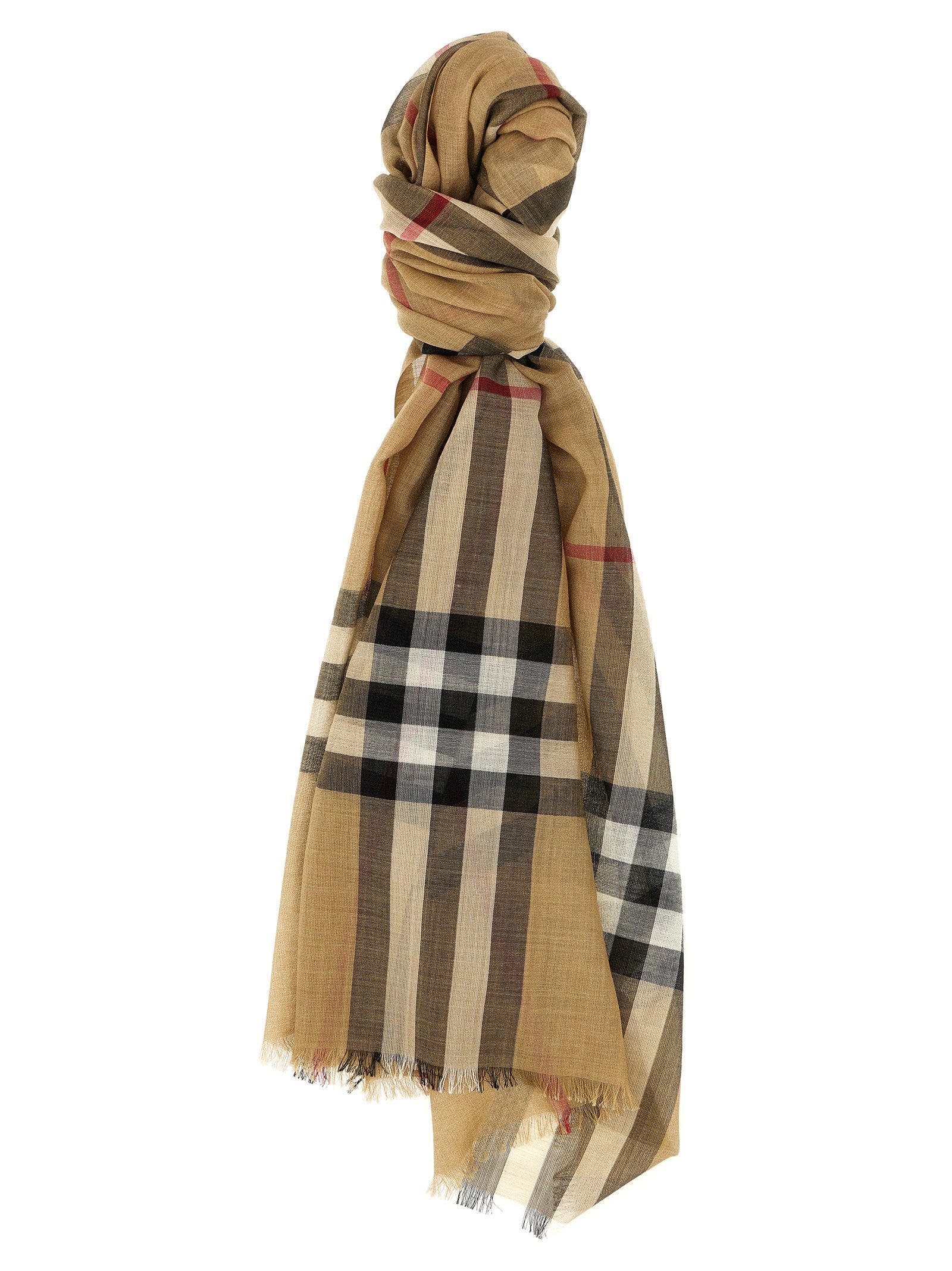 Burberry Check Scarf – 51% wool, 49% silk