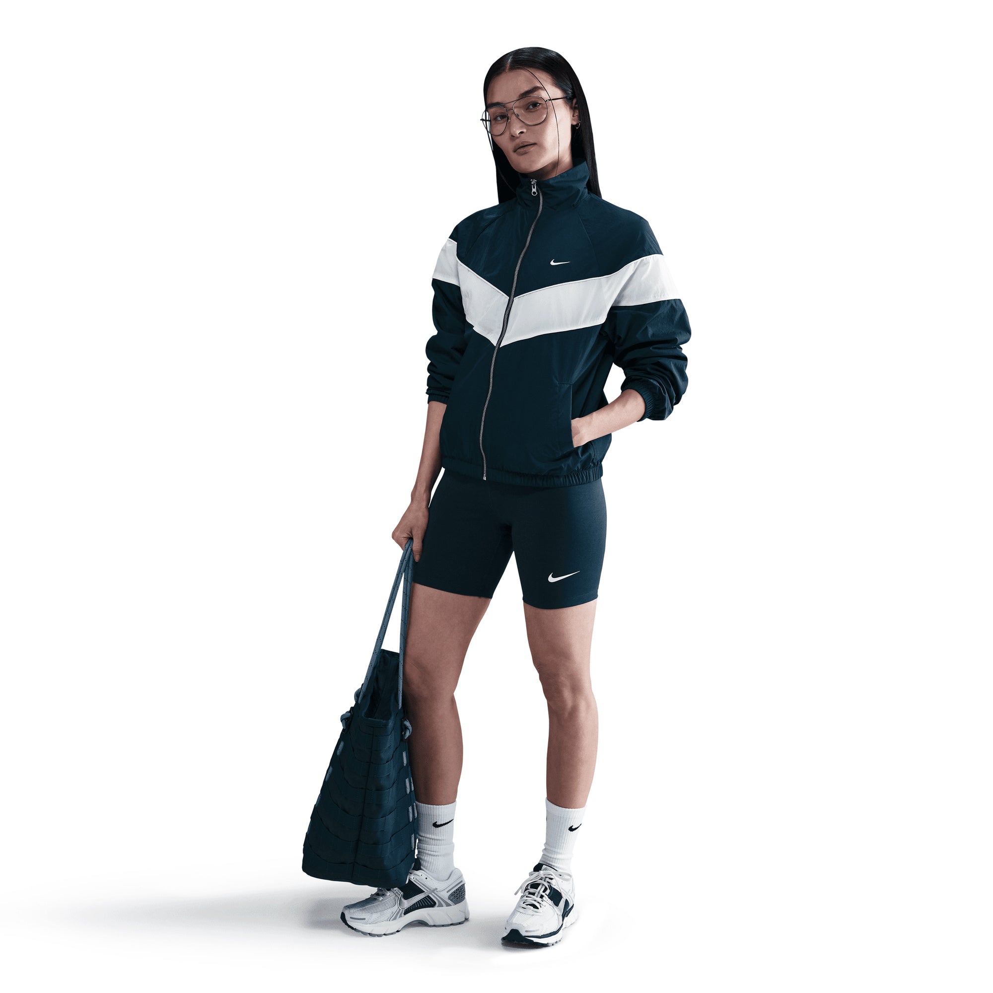 Nike | Windrunner Uv Woven Full-zip Jacket { Armory Navy/sail/white