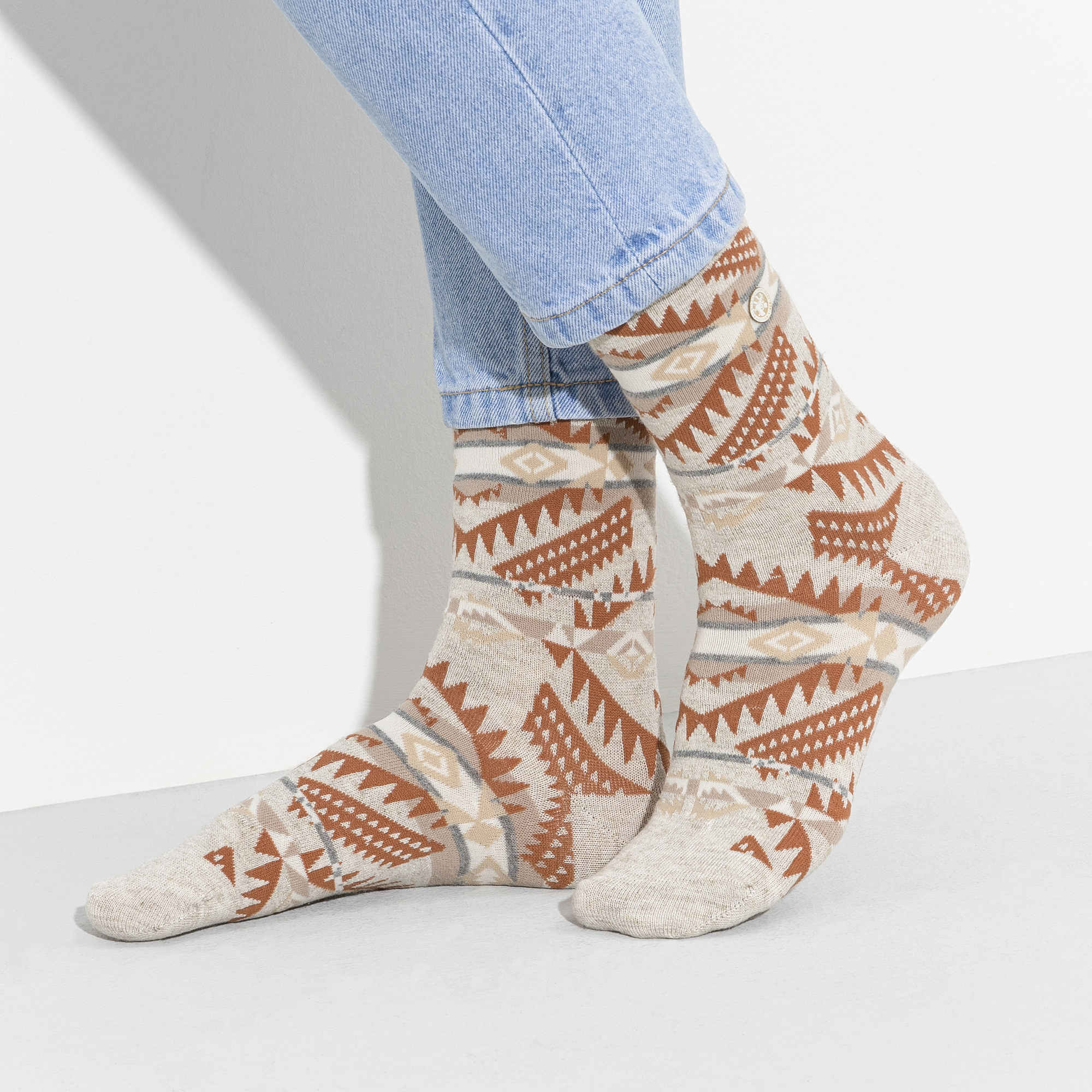 Birkenstock Linen Socks – White White/Eggshell - view 4