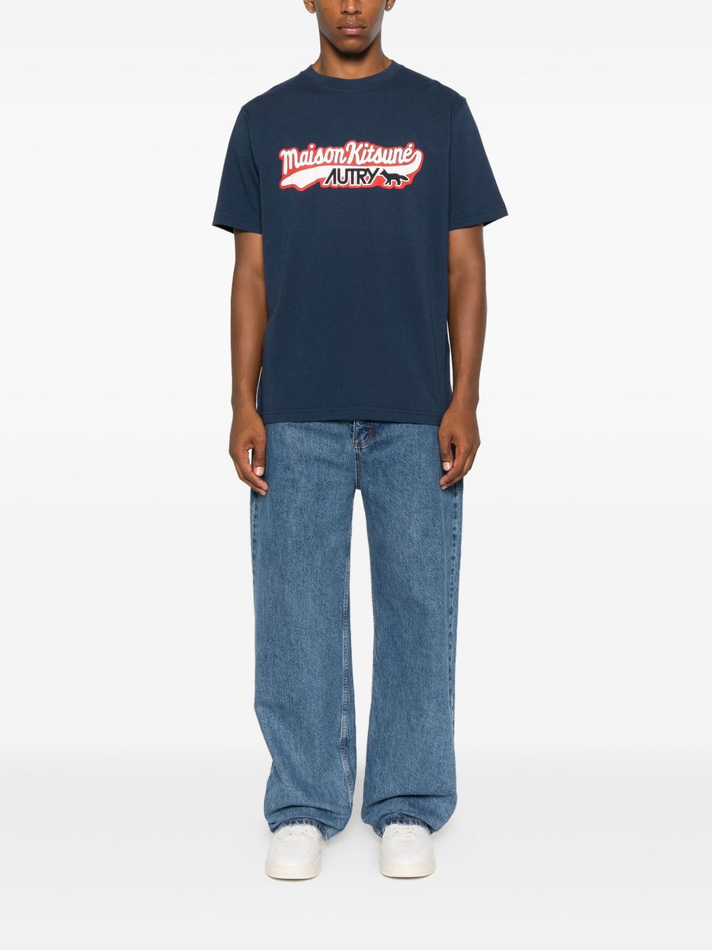 Autry X Maison Kitsune Logo cotton t-shirt – 100% COTTON - view 3