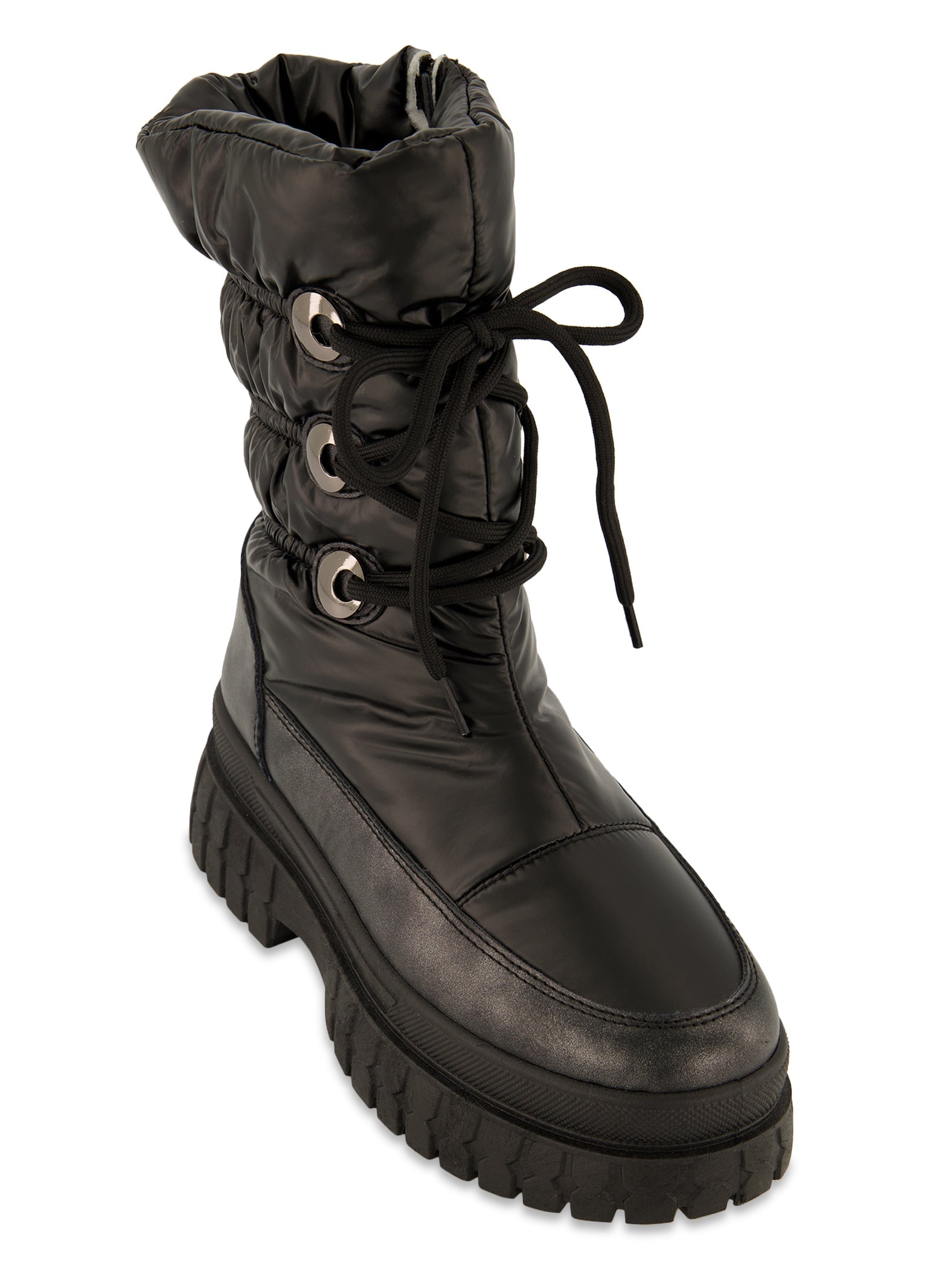 Rainbow Shops Lace Up Platform Weatherproof Snow Boots
