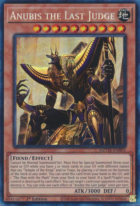 Yu-Gi-Oh! Anubis the Last Judge - MZTM-EN003 - Collector's Rare - 1st Edition