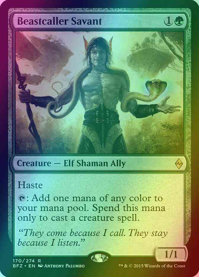 Beastcaller savant 170 – Magic Beastcaller Savant [170] [Battle for Zendikar] [Foil]