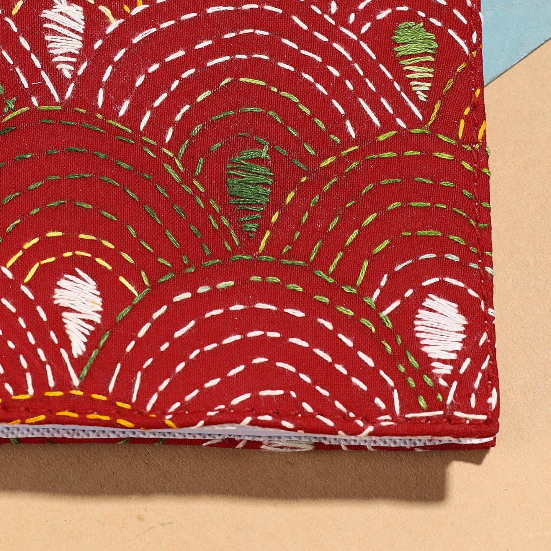 ASALKAAR Bengal Kantha Work Handcrafted Notepad (5 x 4 in) - view 2