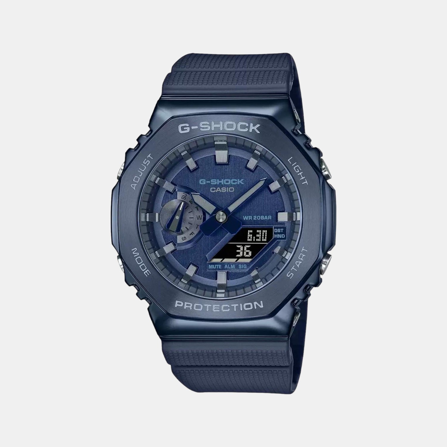 Casio G-Shock Men Quartz Blue Dial Analog-Digital Resin Watch G1162