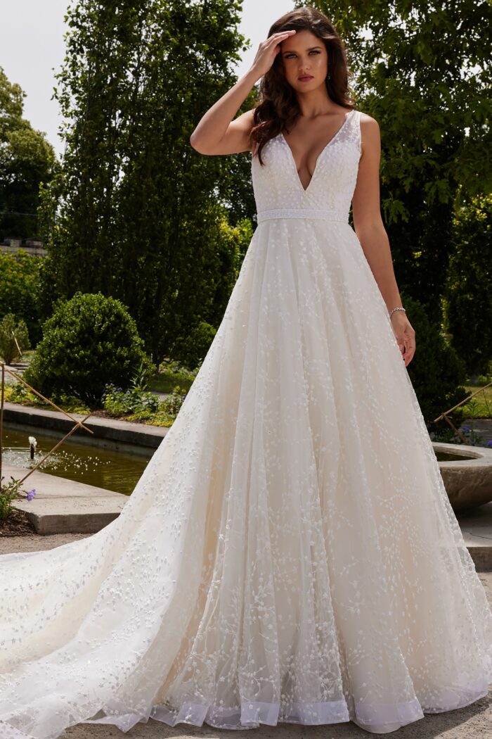 Jovani JB09491 Bridal Ballgown Long Sequin Wedding Dress - view 2