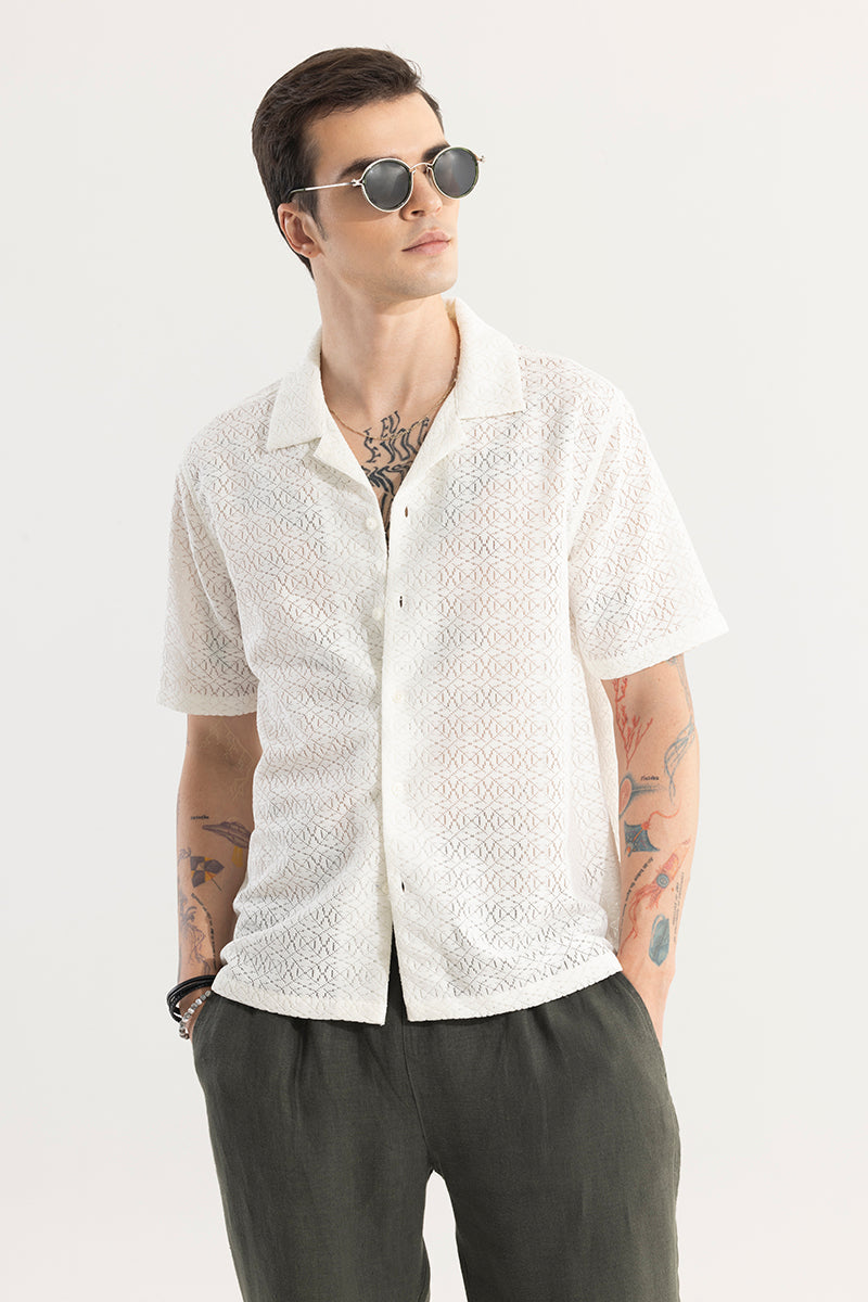 SNITCH Cosmic Circle Off-White Hakoba Shirt