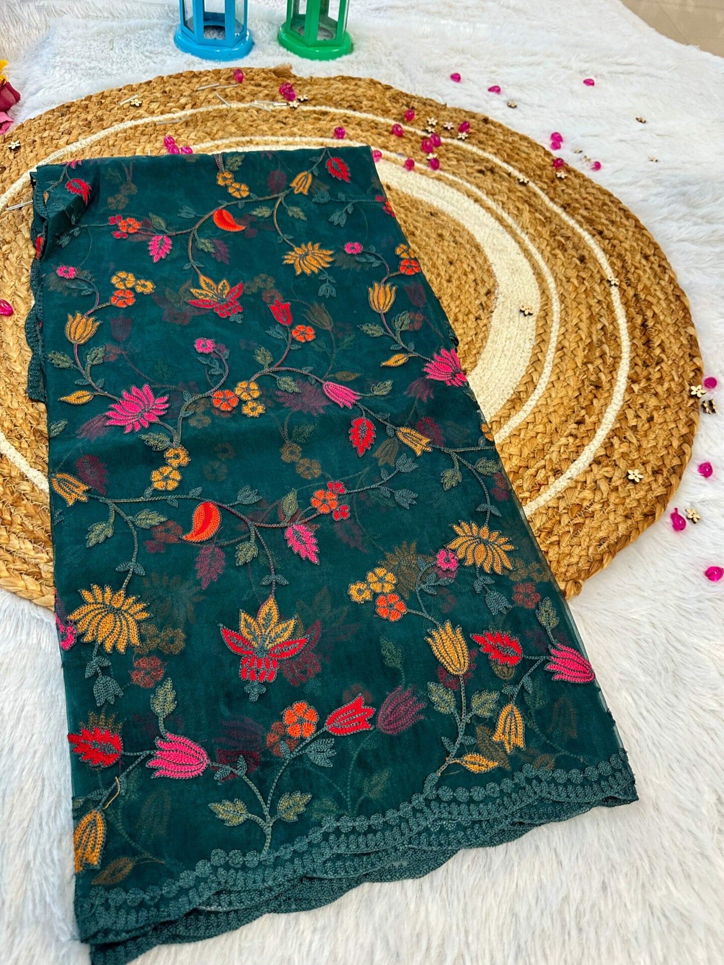 Idaho-o Organza dark dupatta #0040 - view 2