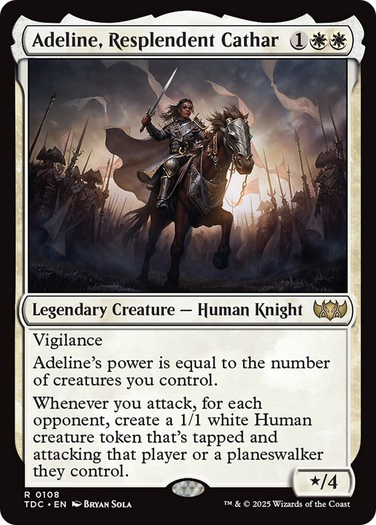 Adeline resplendent cathar – Magic Adeline, Resplendent Cathar [108] [Tarkir: Dragonstorm: Commander] [Non-Foil]