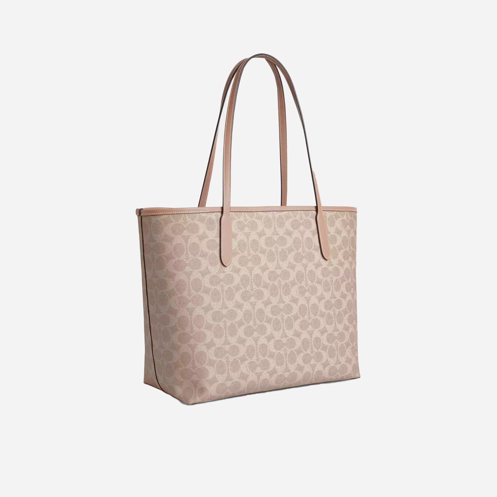 Coach City Tote Bag In Signature Canvas signature canvas/Silver/Sand/Taupe - view 2