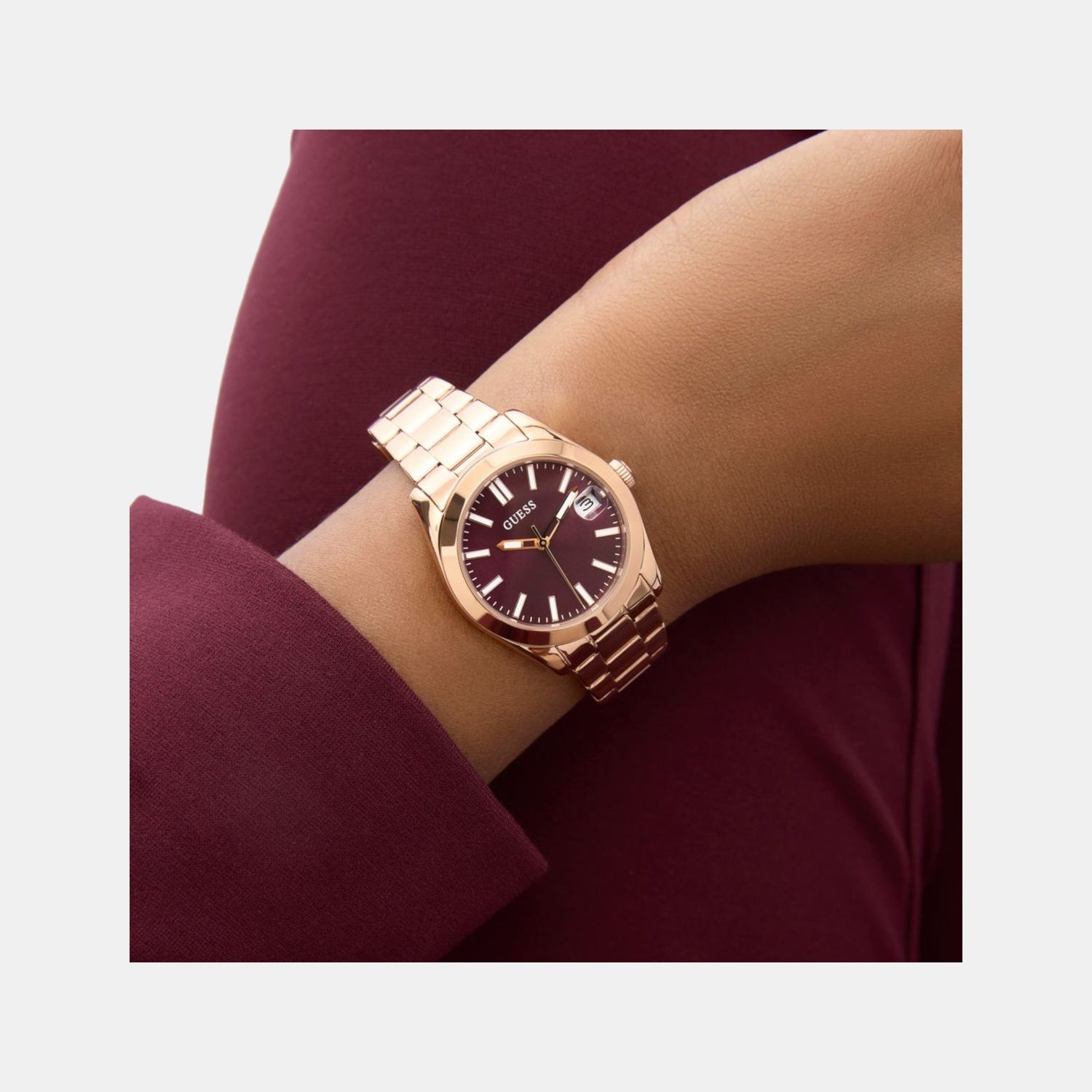 Guess Alice Women Quartz Red Dial Analog Recycled Steel Watch GW0934L5 - view 4