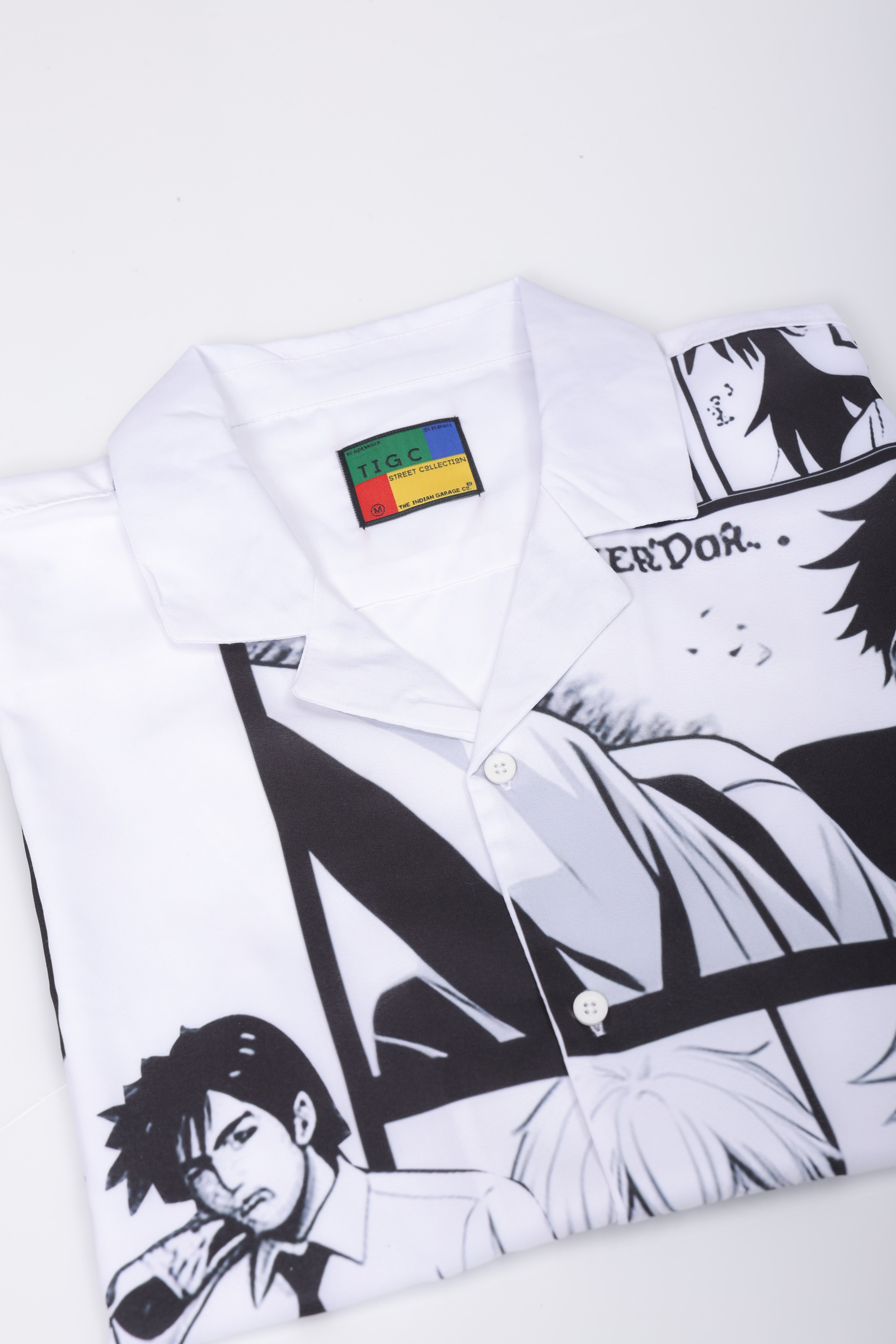 The Indian Garage Co Men's Black Oversized Fit Graphic Shirt - view 7