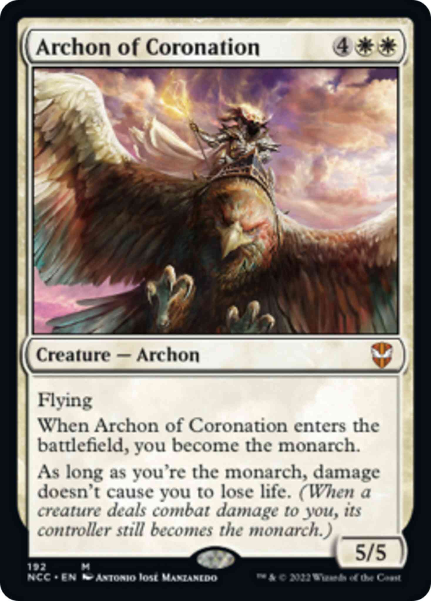 Magic Archon of Coronation [192] [Streets of New Capenna: Commander] [Non-Foil]