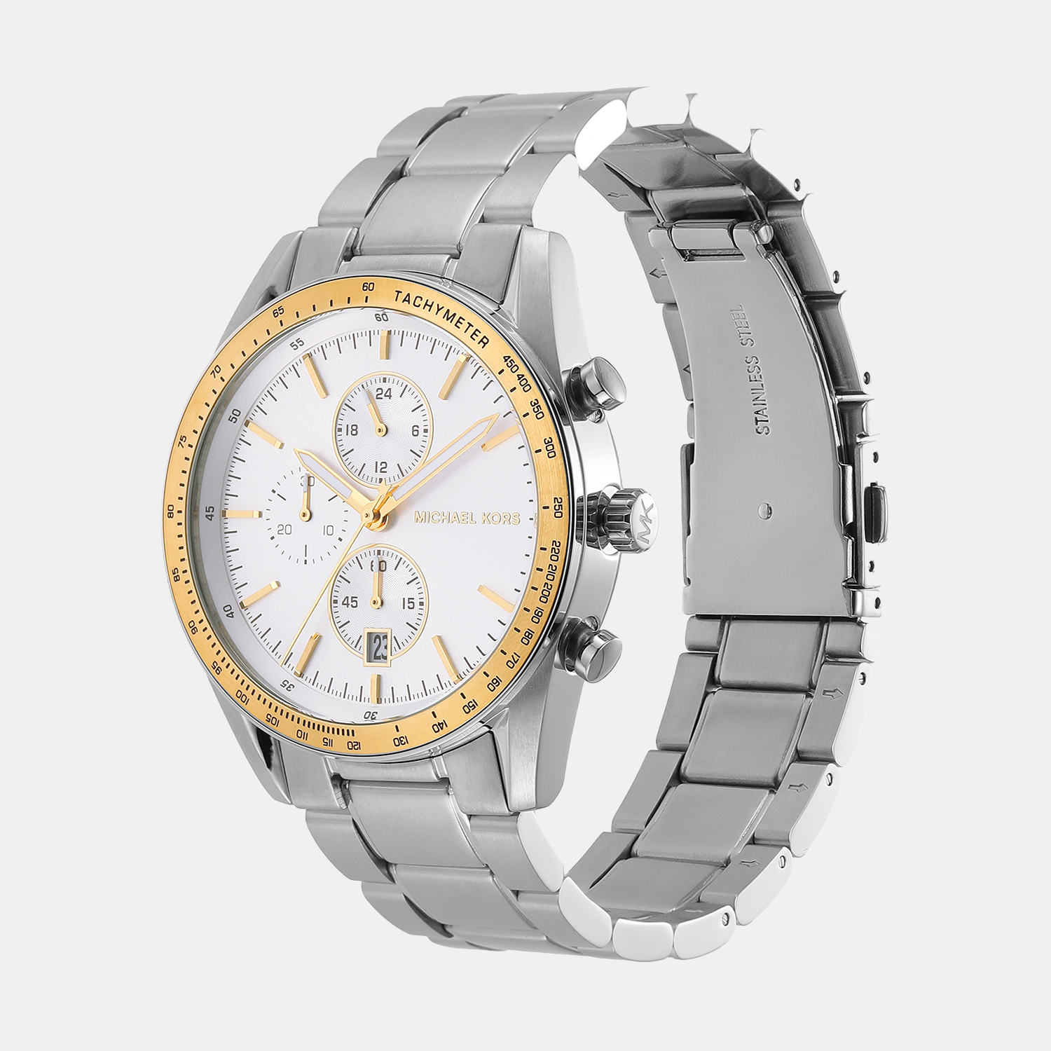 Michael Kors Accelerator Men Quartz White Dial Chronograph Stainless Steel Watch MK9112 - view 2