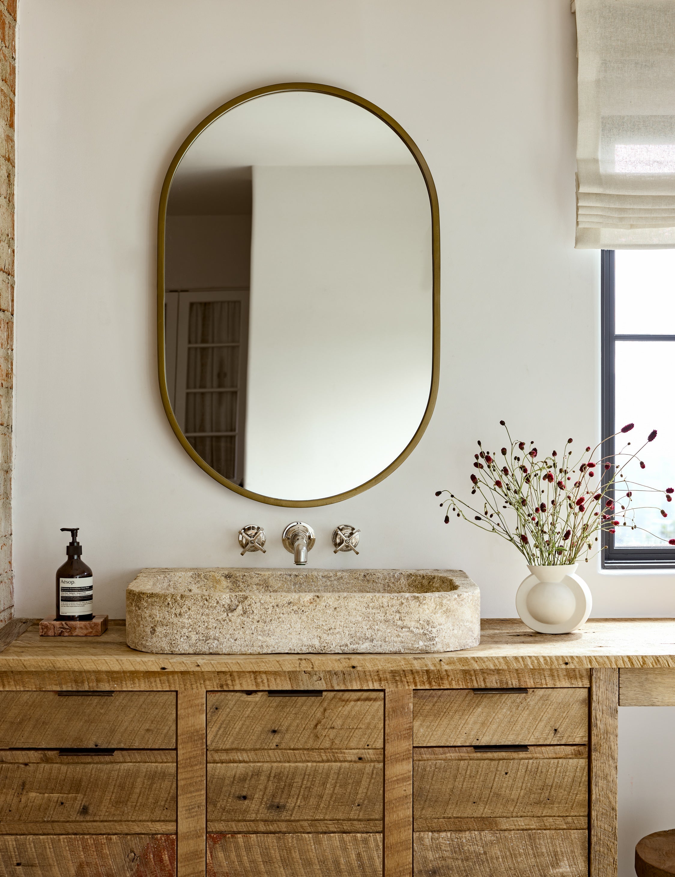 Lulu and Georgia Idris Oval Mirror - view 6